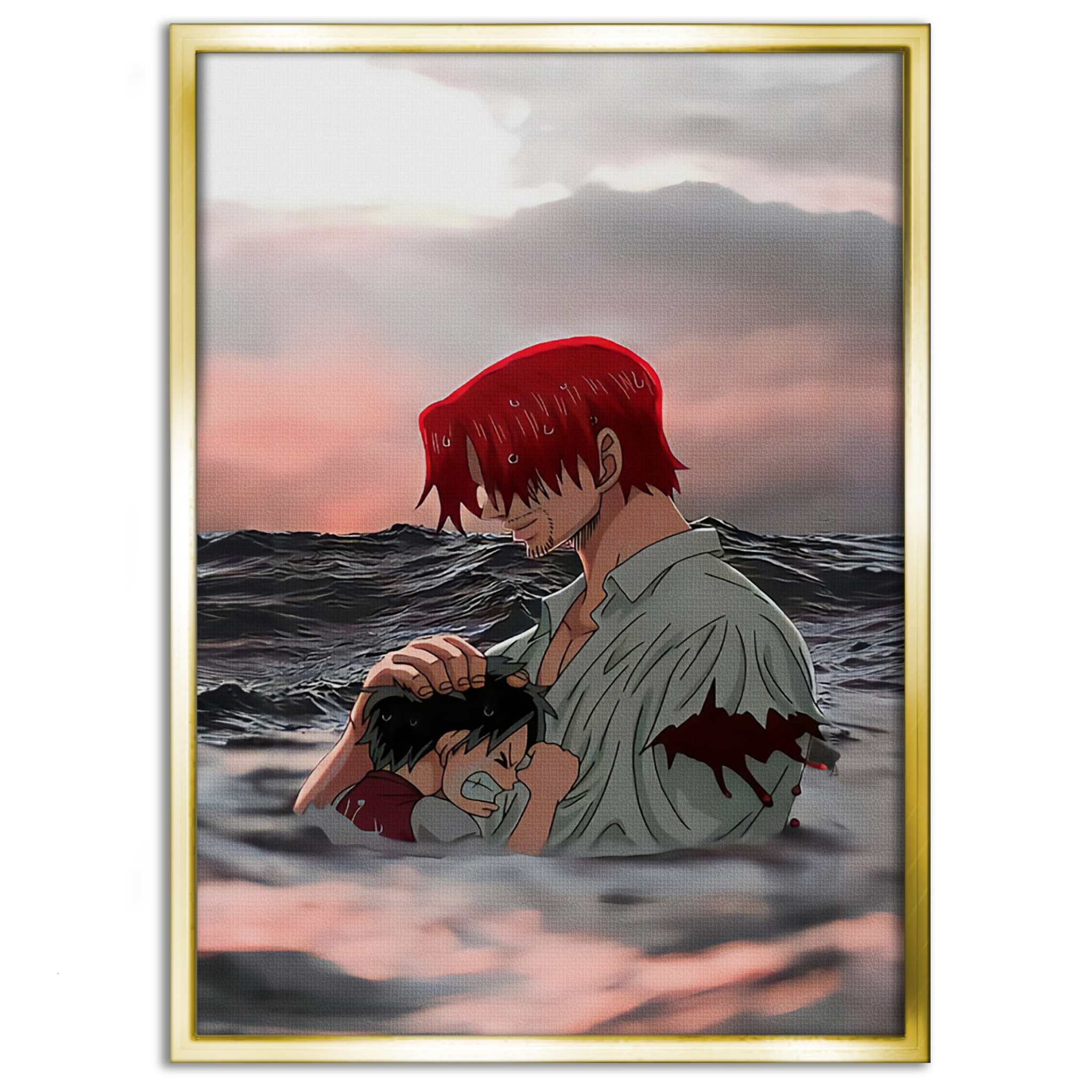 Shanks & Luffy - One Piece - Anime Leinwandbild SimpleCanvas Canvas