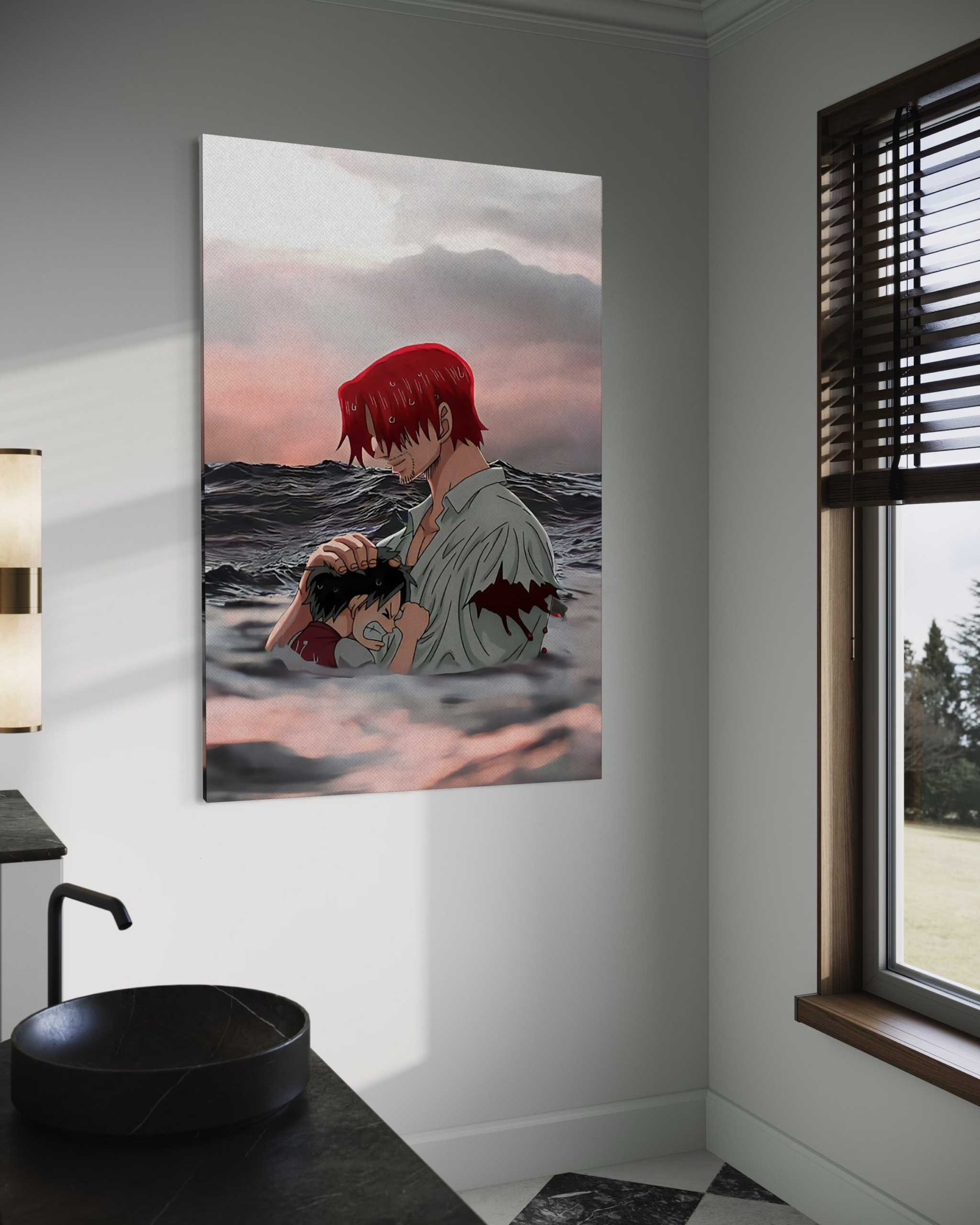 Shanks & Luffy - One Piece - Anime Leinwandbild SimpleCanvas Canvas