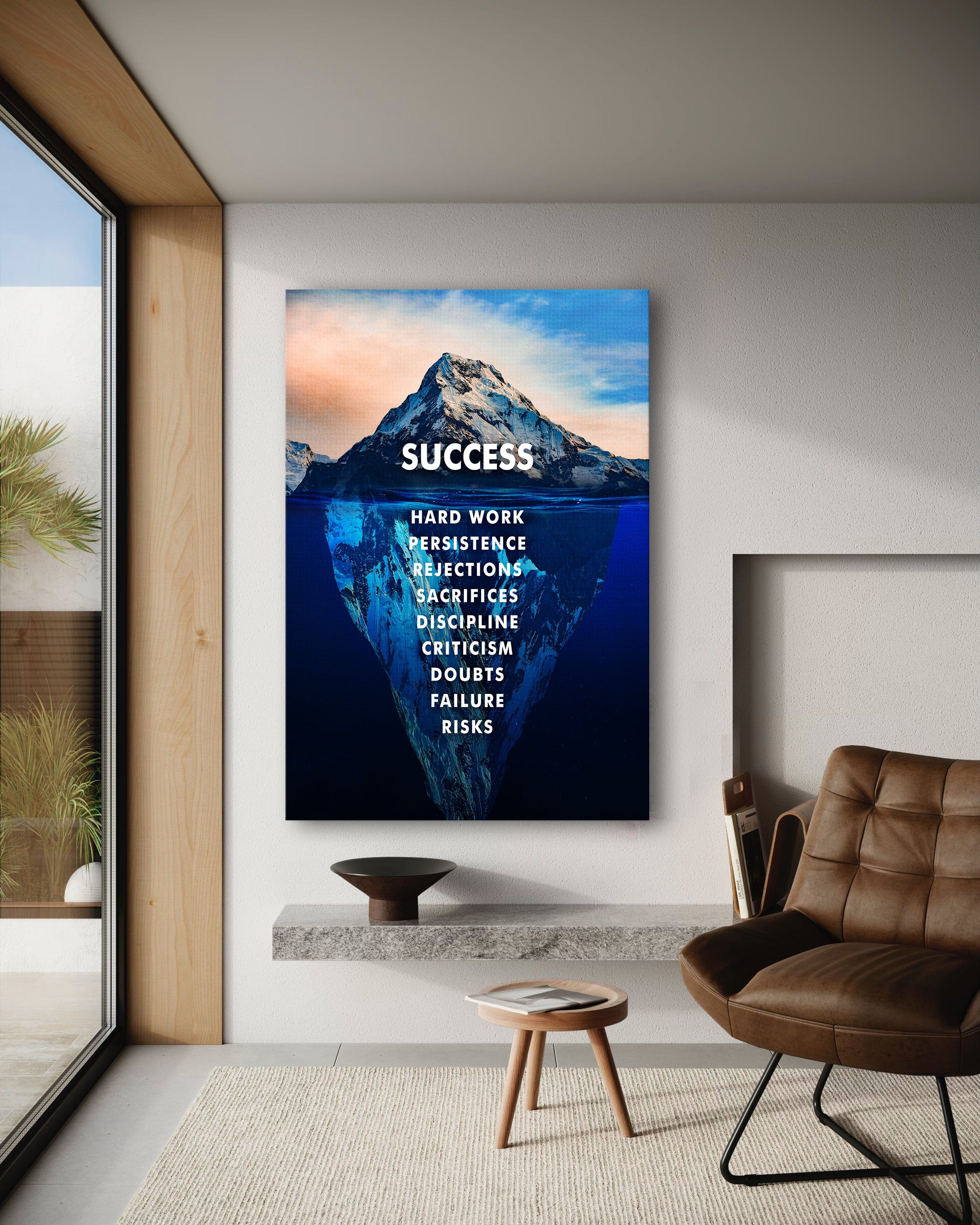 Success Iceberg - Leinwandbild Motivation SimpleCanvas Canvas