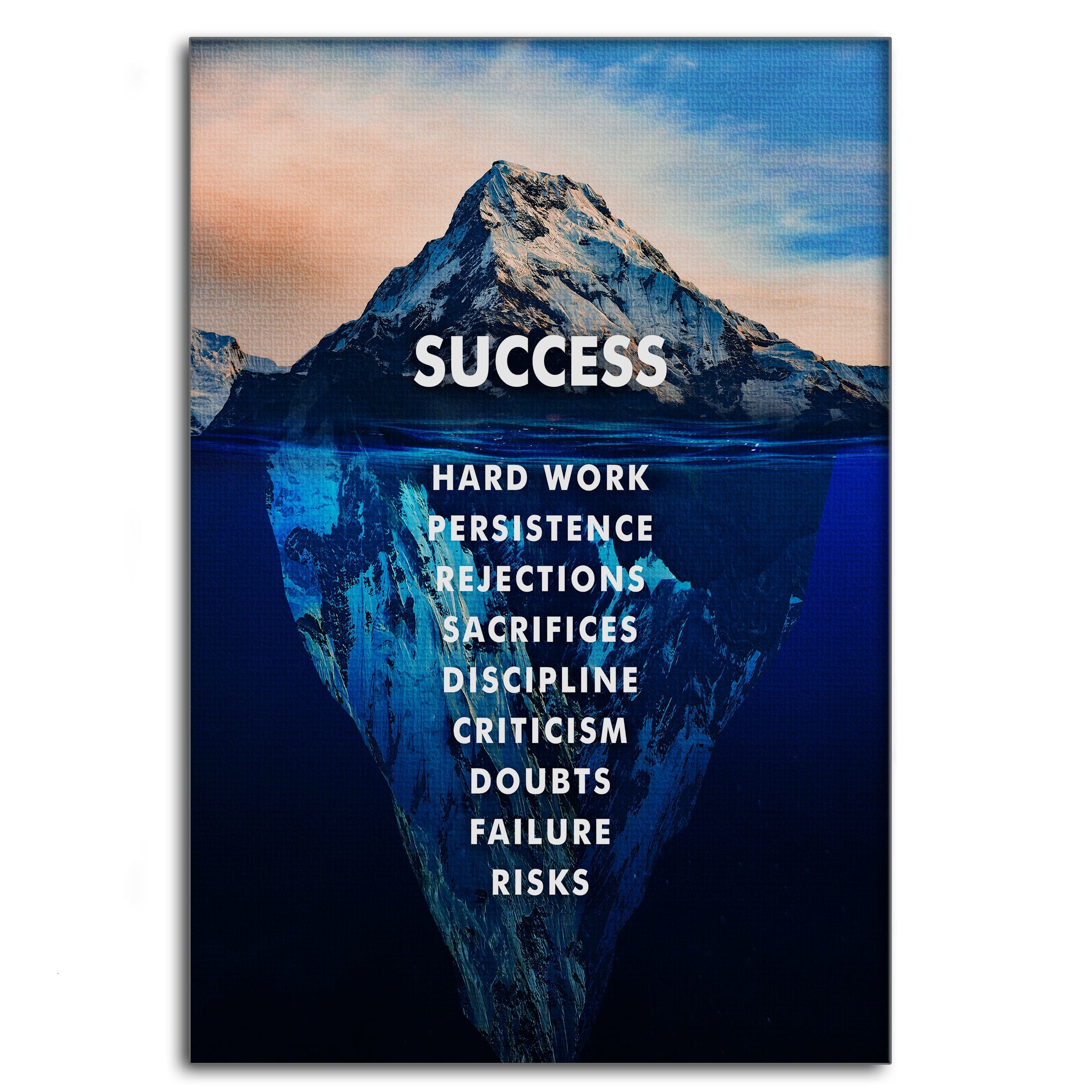 Success Iceberg - Leinwandbild Motivation SimpleCanvas Canvas