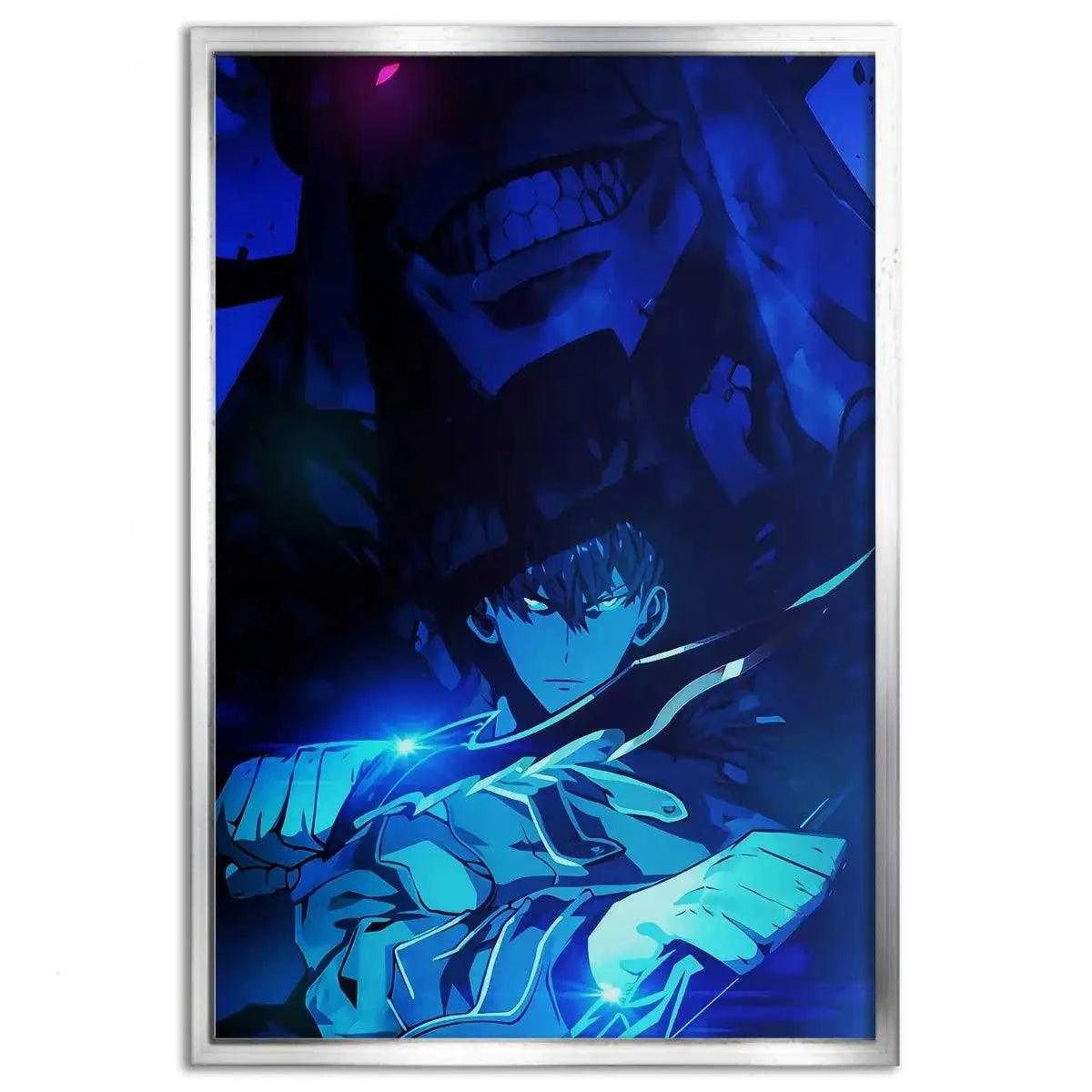 Sung Jinwoo Blue - Solo Leveling - Anime Leinwandbild - - anime canvas anime wallart anime wallpaper anime wandbild canvas Foto auf Leinwand home decor leinwandbilder leinwanddeko solo leveling wallart solo leveling wallpaper sung jinwoo solo leveling sung jinwoo wallart sung jinwoo wallpaper wall art wandbilder