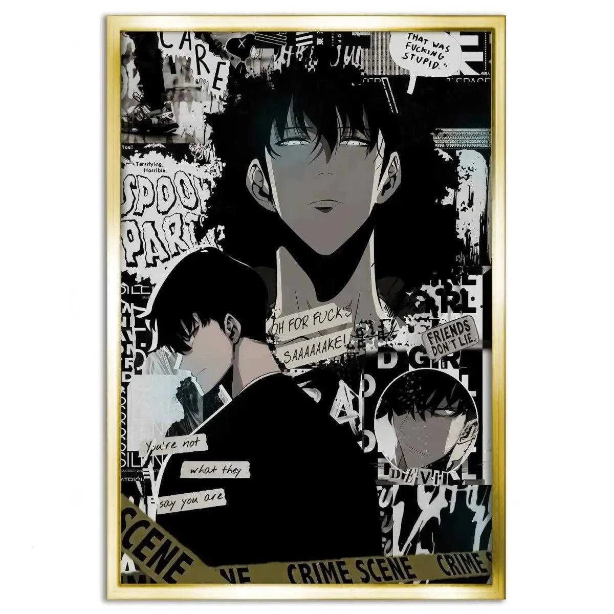 Sung Jinwoo Manga Style - Solo Leveling - Anime Leinwandbild SimpleCanvas Canvas