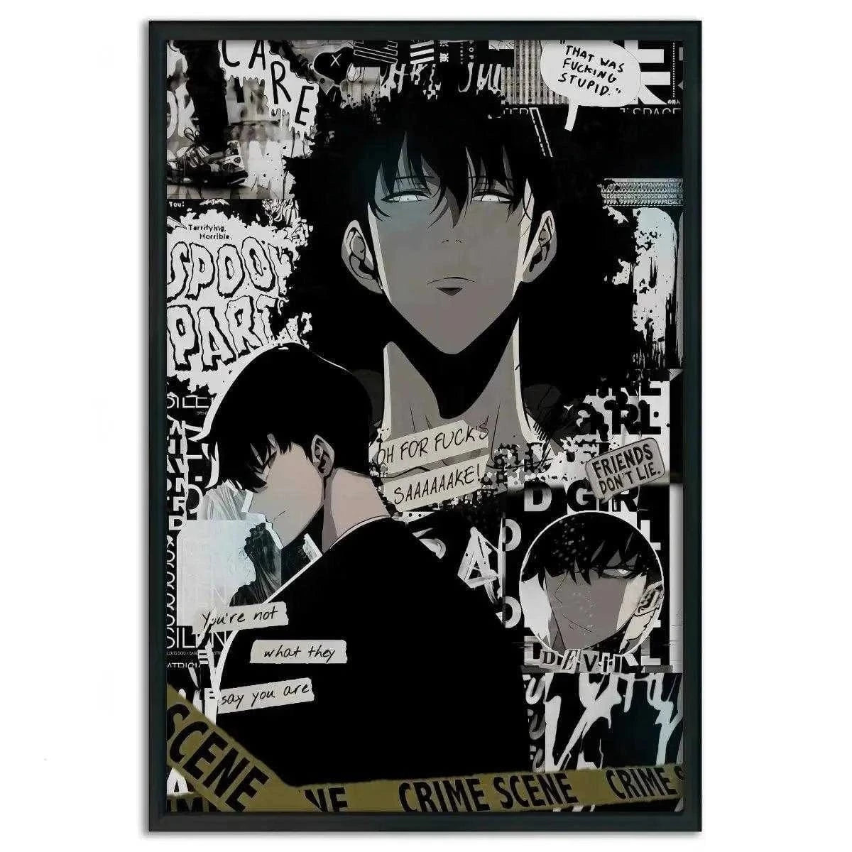 Sung Jinwoo Manga Style - Solo Leveling - Anime Leinwandbild SimpleCanvas Canvas