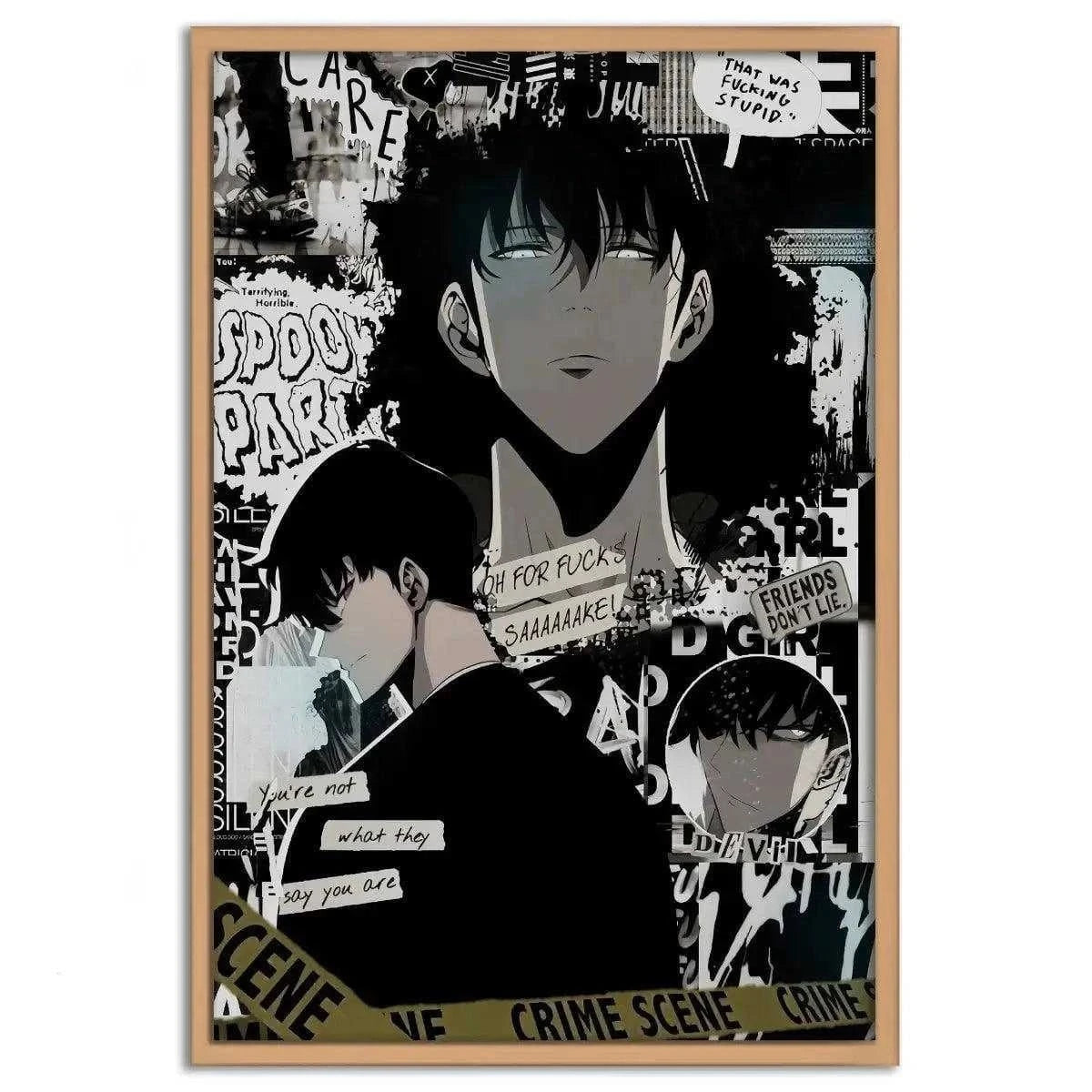 Sung Jinwoo Manga Style - Solo Leveling - Anime Leinwandbild SimpleCanvas Canvas