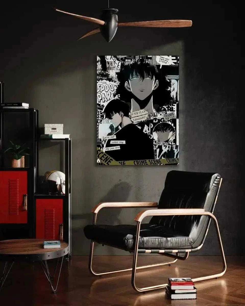 Sung Jinwoo Manga Style - Solo Leveling - Anime Leinwandbild SimpleCanvas Canvas
