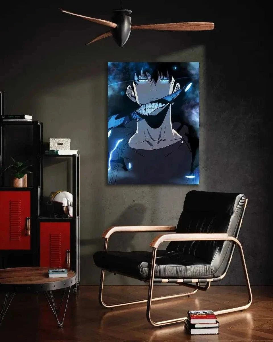 Sung Jinwoo Smile - Solo Leveling - Anime Leinwandbild SimpleCanvas Canvas