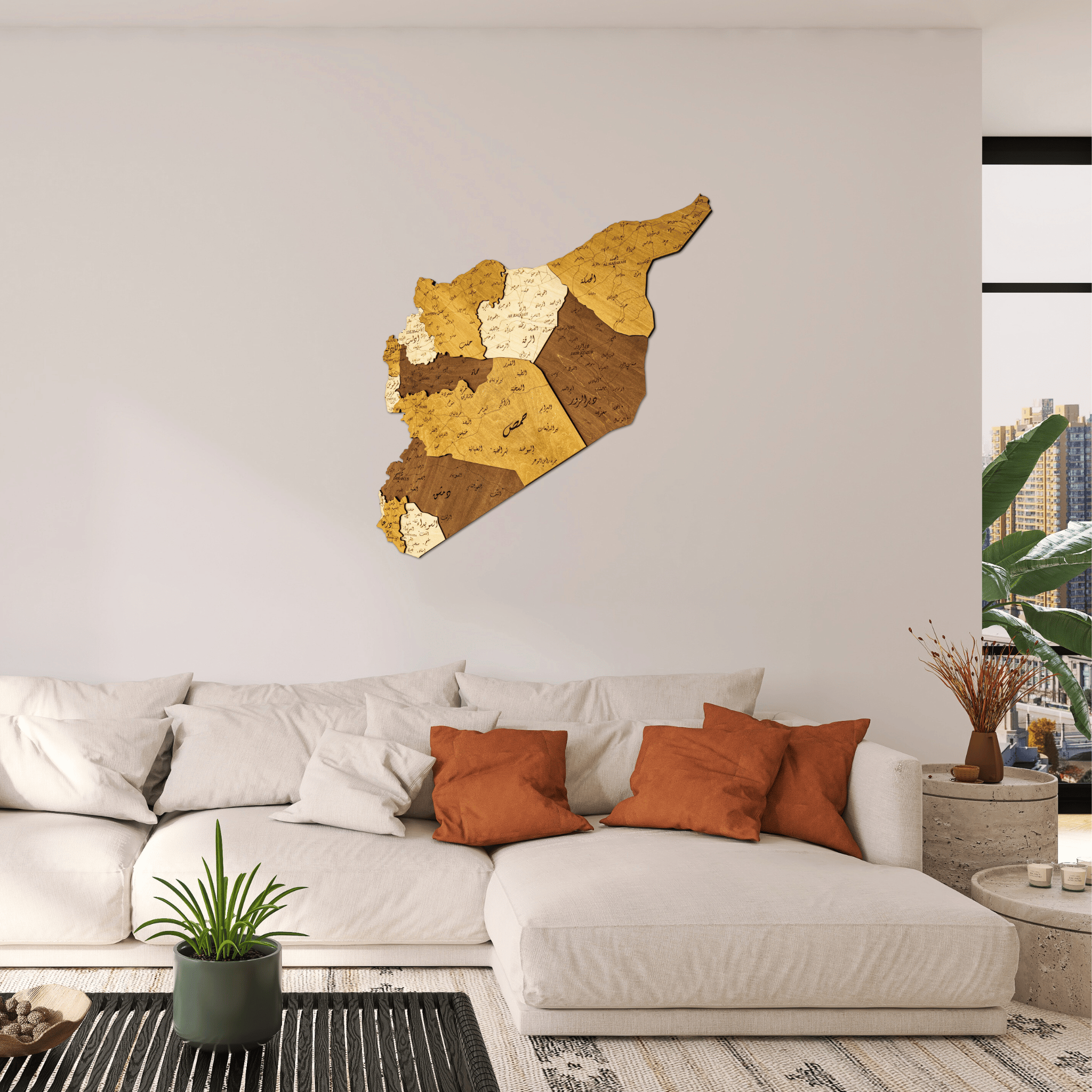 Syrien 3D Holzkarte The5thFlavour 3D Wooden Country Maps