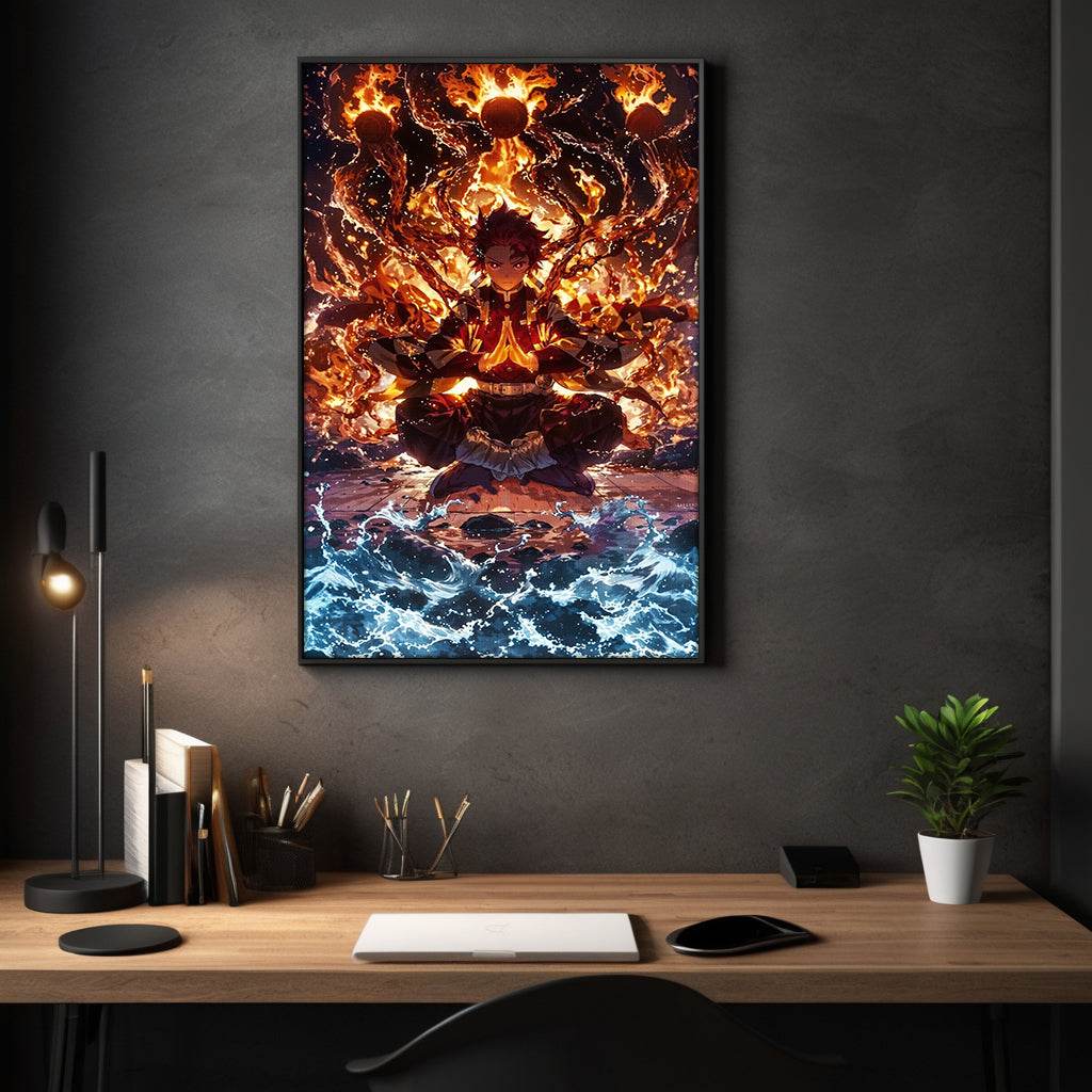 Tanjiro Meditation - Demon Slayer - Anime Leinwandbild SimpleCanvas Canvas