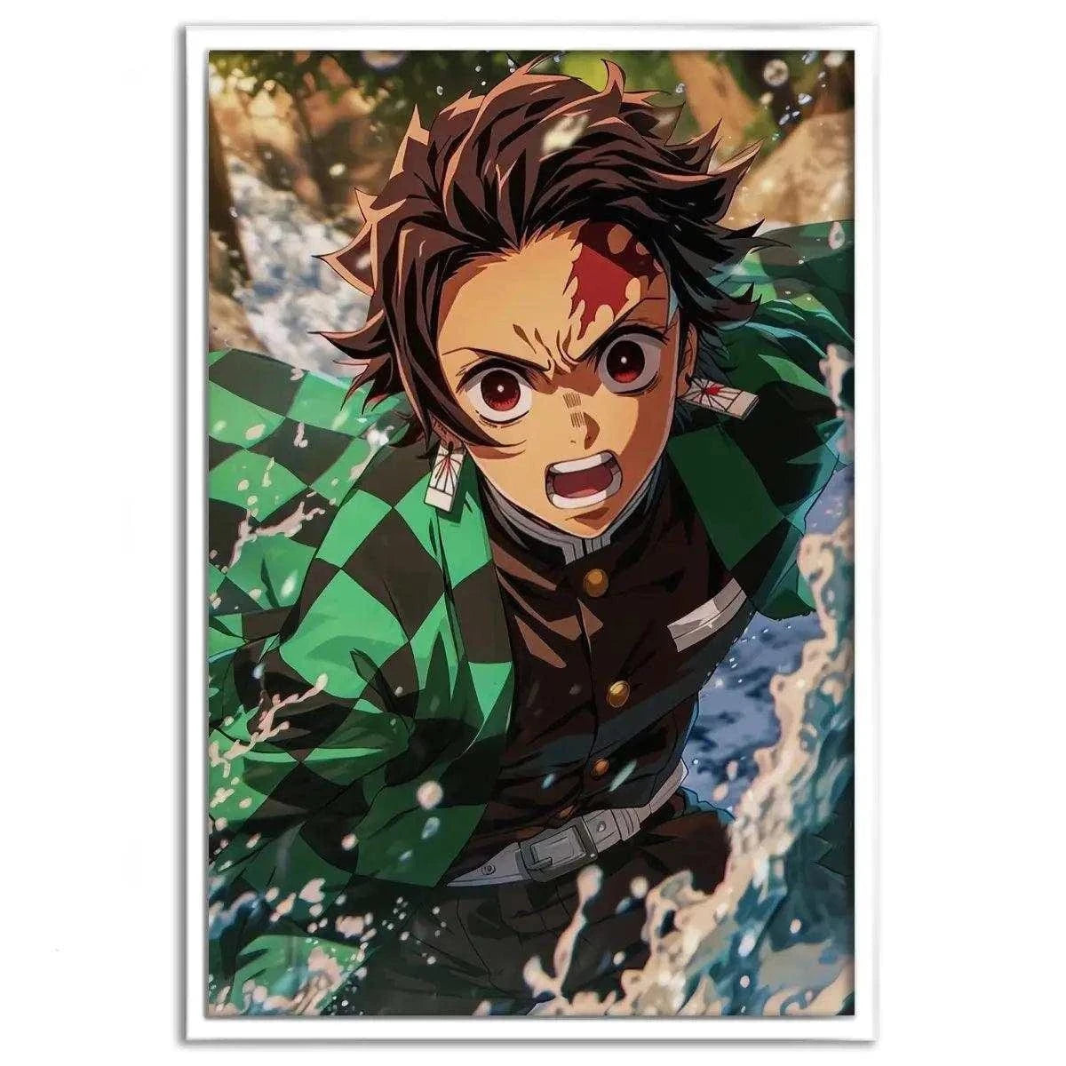 Tanjiro Water Breathing - Demon Slayer - Anime Leinwandbild SimpleCanvas Canvas