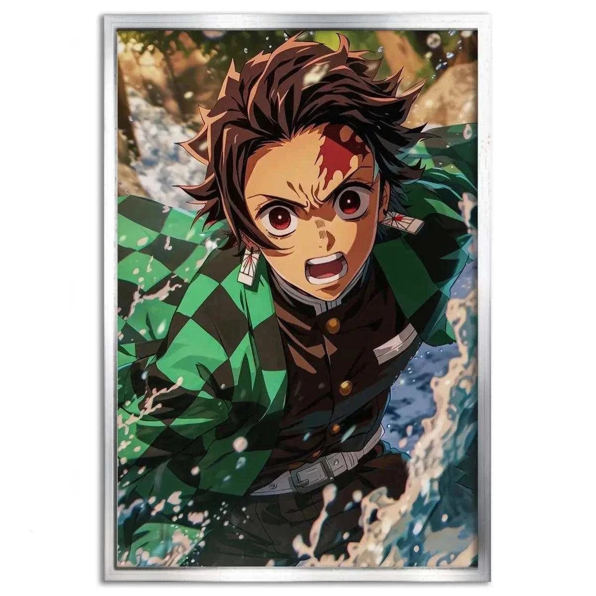 Tanjiro Water Breathing - Demon Slayer - Anime Leinwandbild SimpleCanvas Canvas