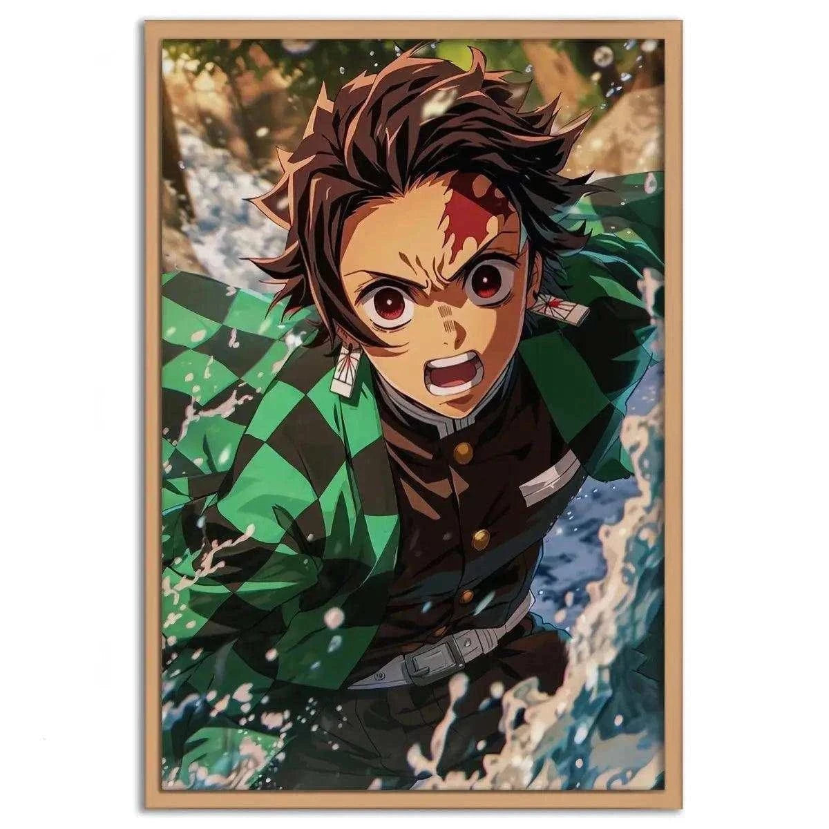 Tanjiro Water Breathing - Demon Slayer - Anime Leinwandbild SimpleCanvas Canvas