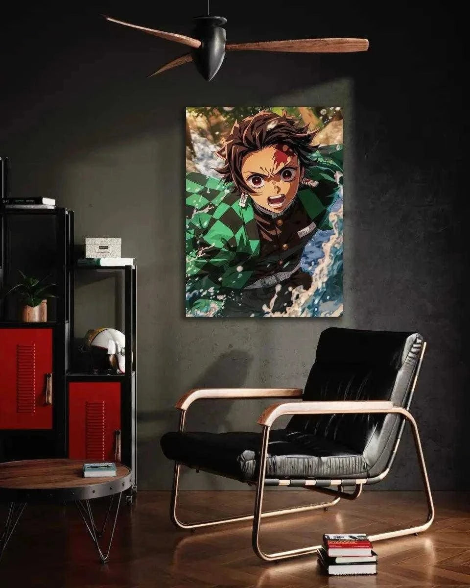 Tanjiro Water Breathing - Demon Slayer - Anime Leinwandbild SimpleCanvas Canvas