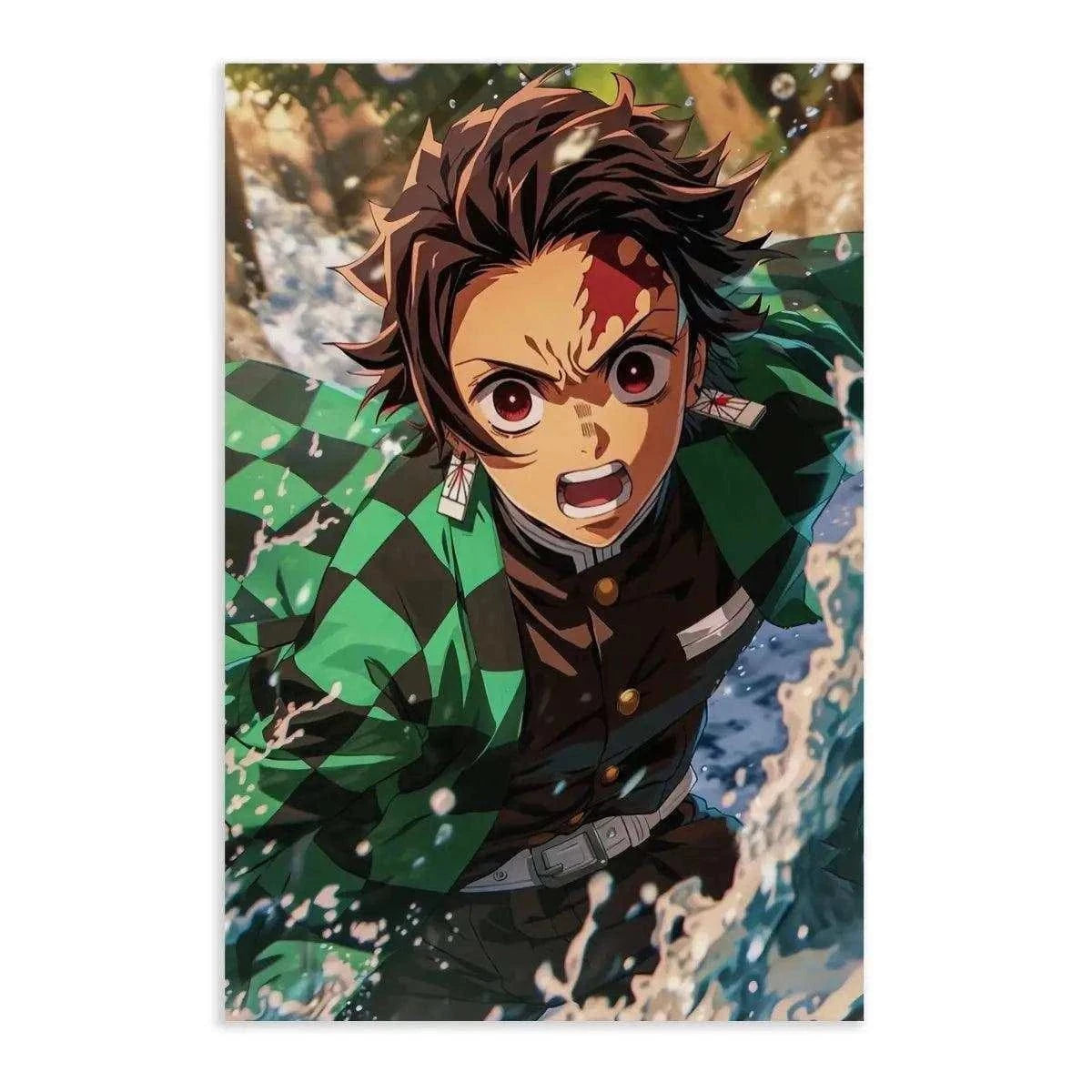 Tanjiro Water Breathing - Demon Slayer - Anime Leinwandbild SimpleCanvas Canvas