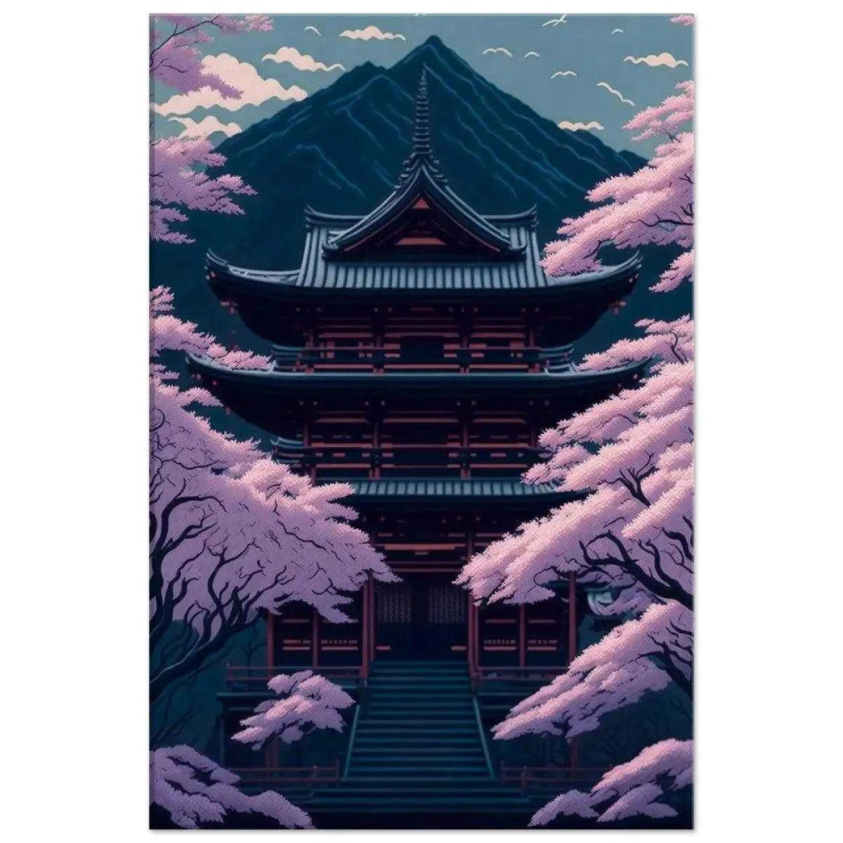 Temple of Life - Leinwandbild Japanisch - - bilder japan canvas Foto auf Leinwand Home Decor japan landscape japanese canvas japanese wall art japanese wallart japanische wanddeko japanische Wandkunst leinwandbilder japanisch leinwanddeko wall art wandbilder