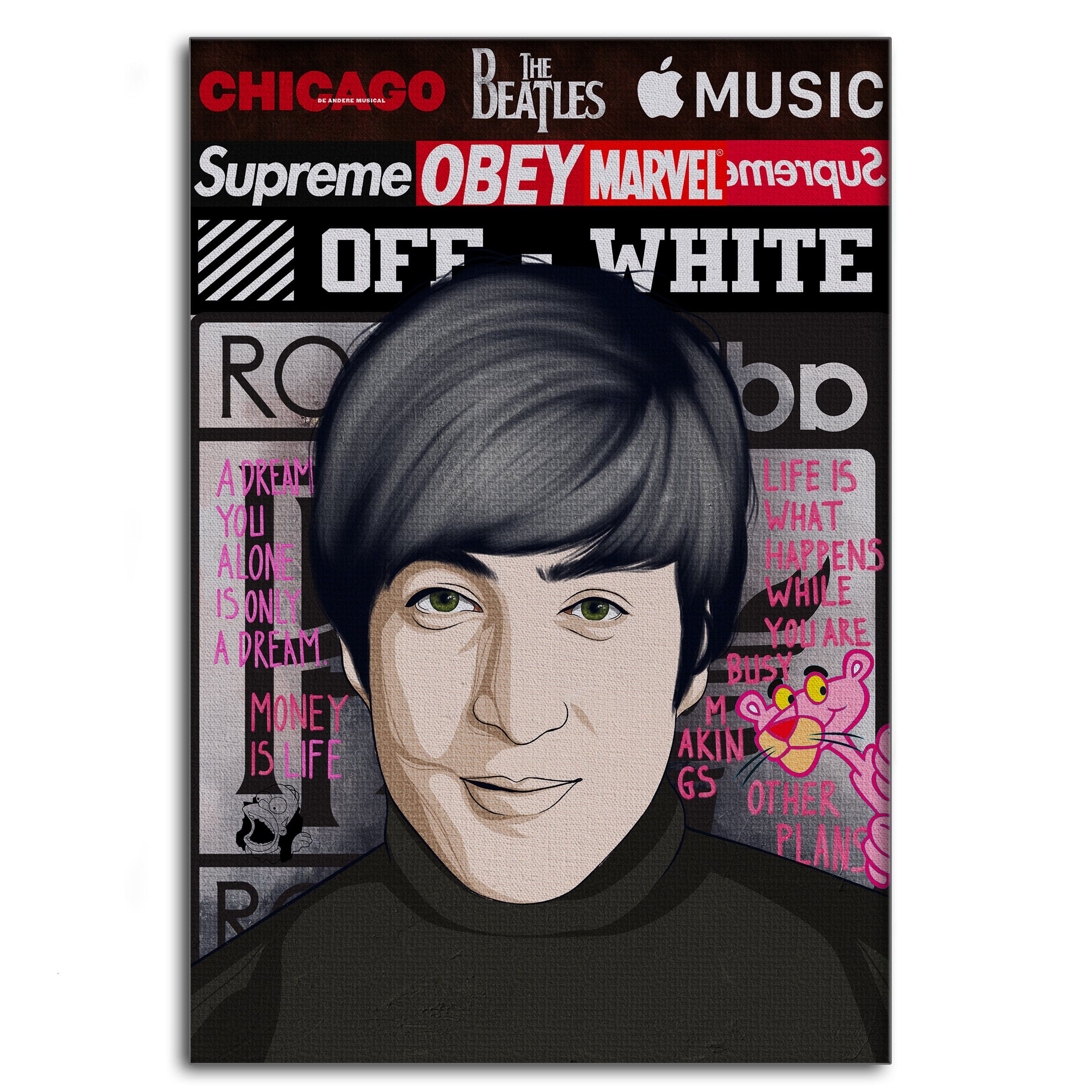 The Beatles 2 - Leinwandbild Pop Art Mildwords Canvas