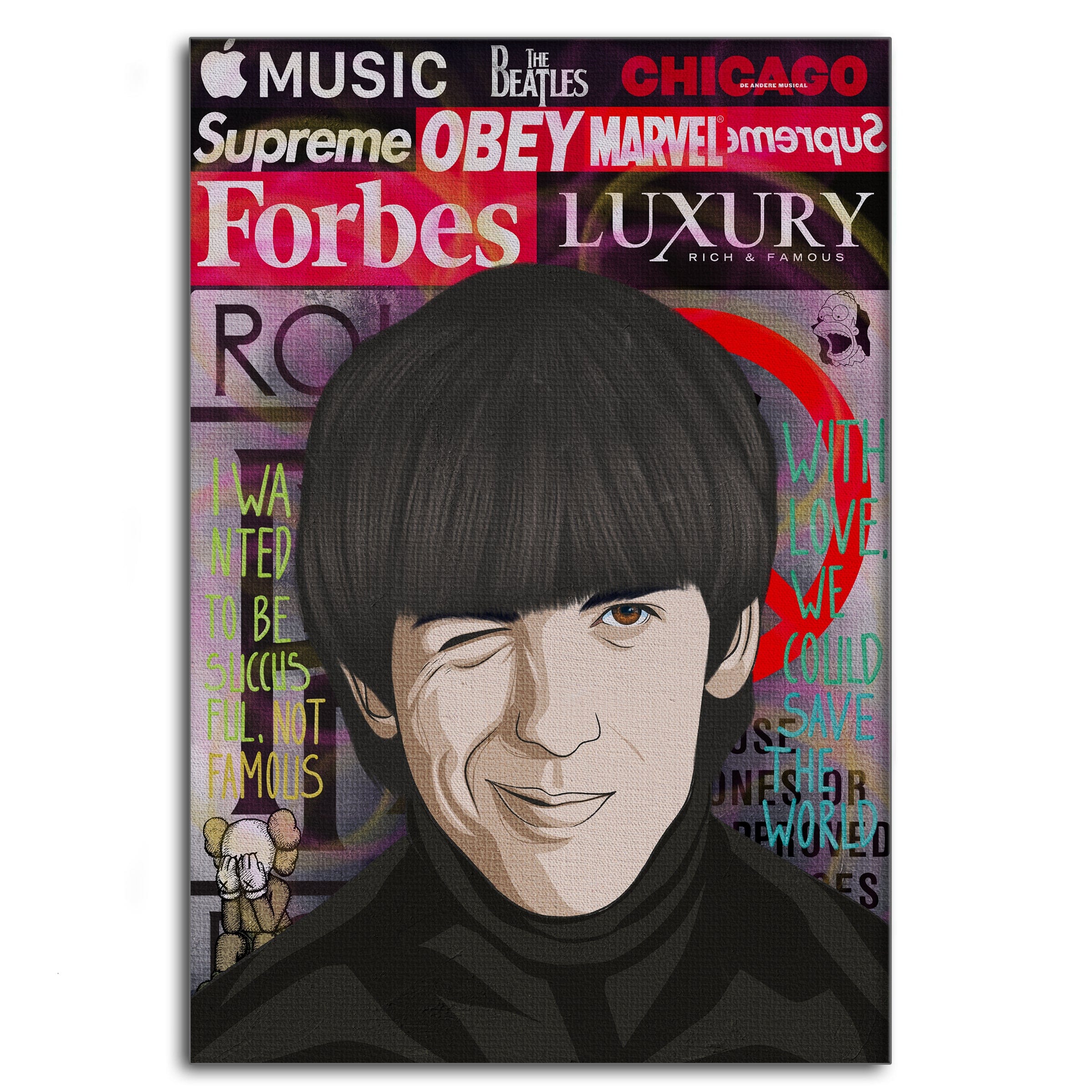 The Beatles 3 - Leinwandbild Pop Art Mildwords Canvas