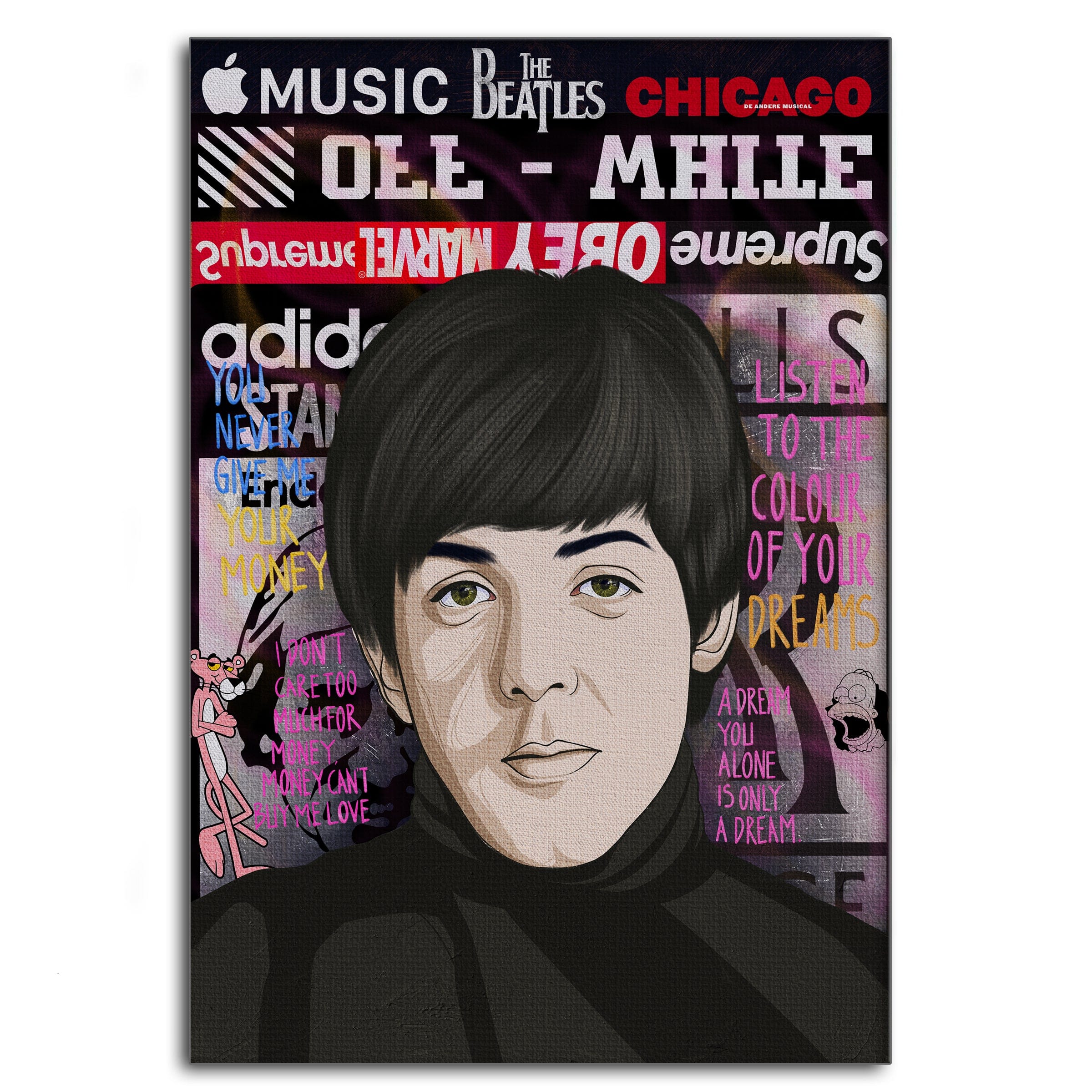 The Beatles - Leinwandbild Pop Art Mildwords Canvas