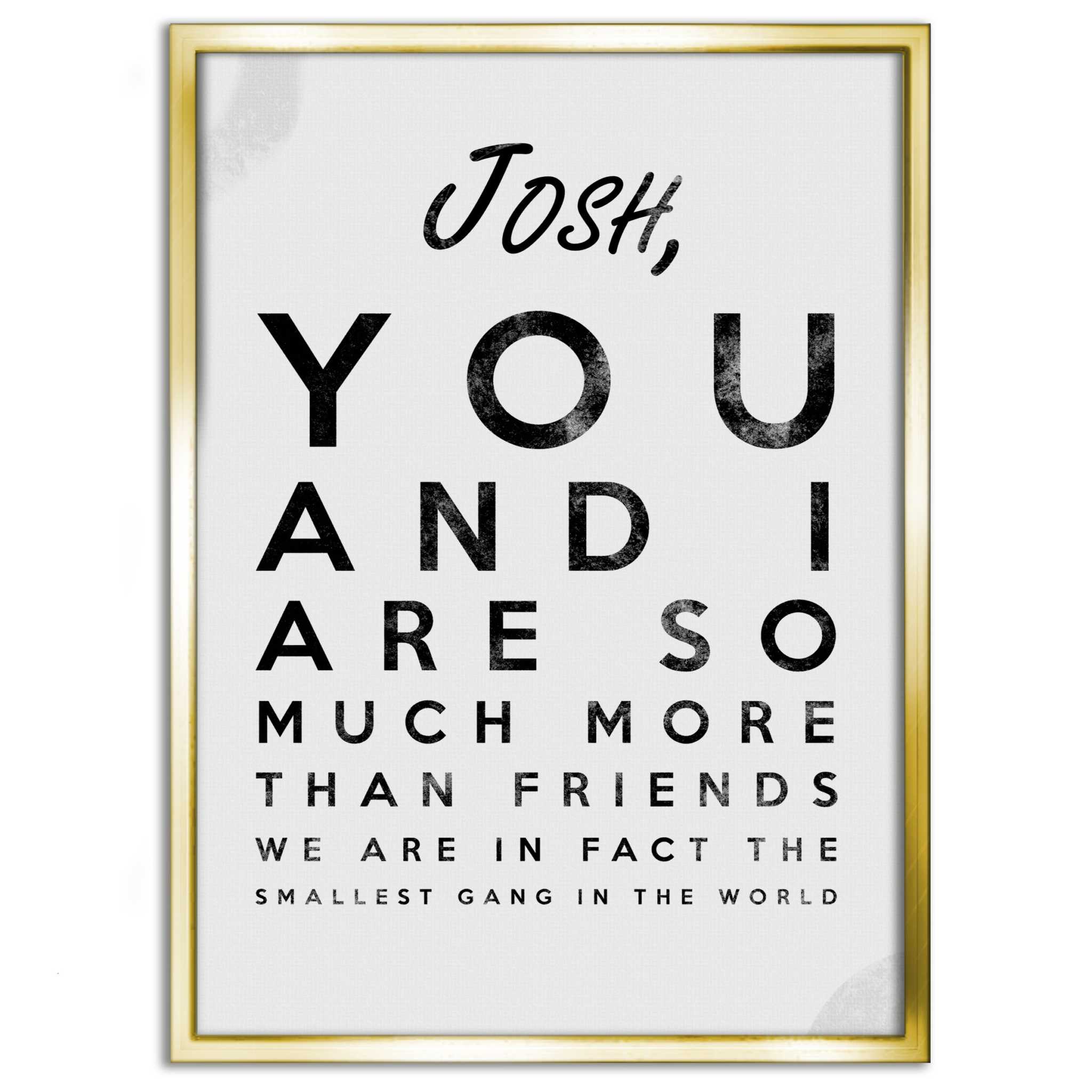 The smallest Gang - Dein Name / dein Spruch - Personalisierbar SimpleCanvas Canvas