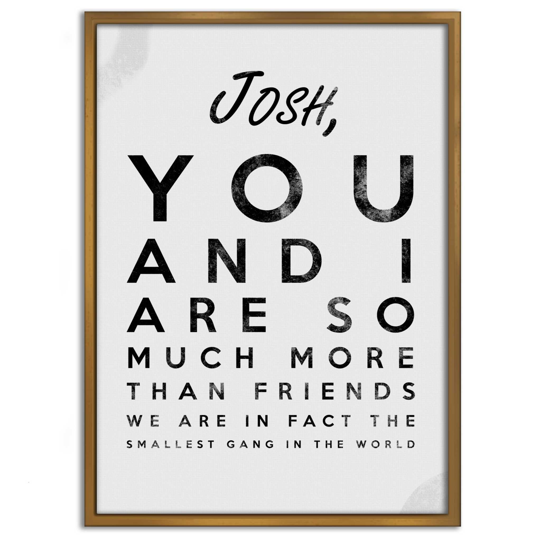 The smallest Gang - Dein Name / dein Spruch - Personalisierbar SimpleCanvas Canvas