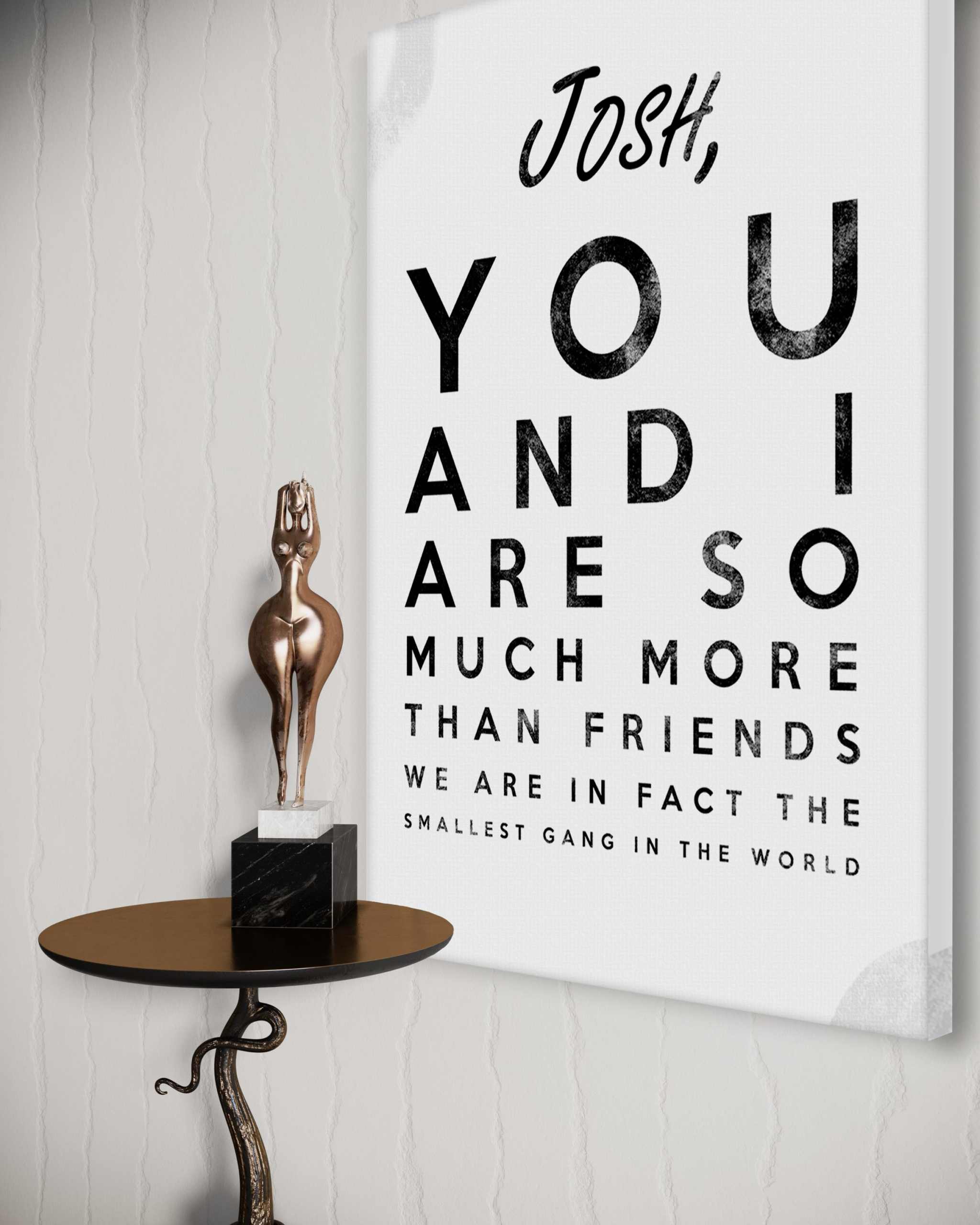 The smallest Gang - Dein Name / dein Spruch - Personalisierbar SimpleCanvas Canvas