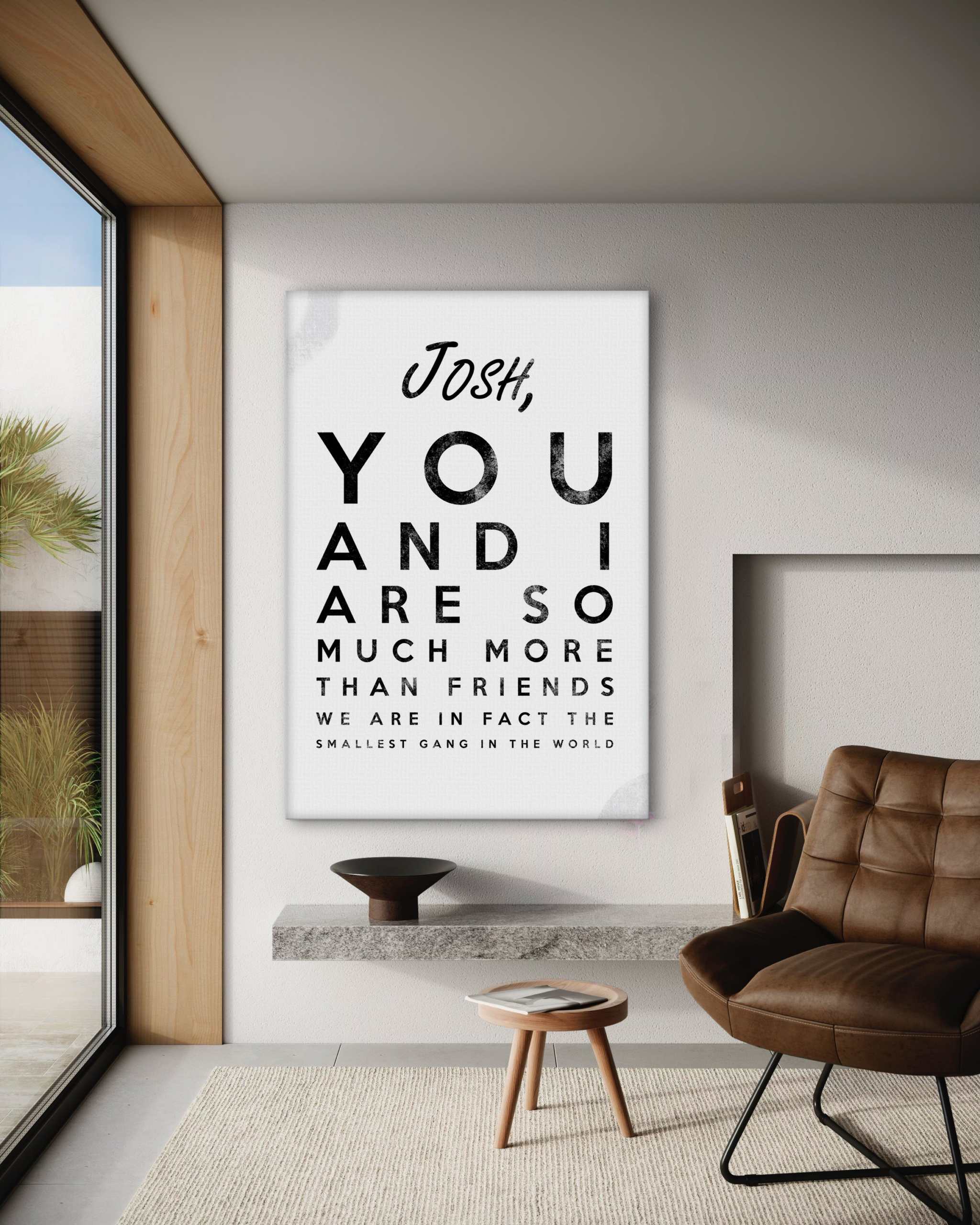 The smallest Gang - Dein Name / dein Spruch - Personalisierbar SimpleCanvas Canvas