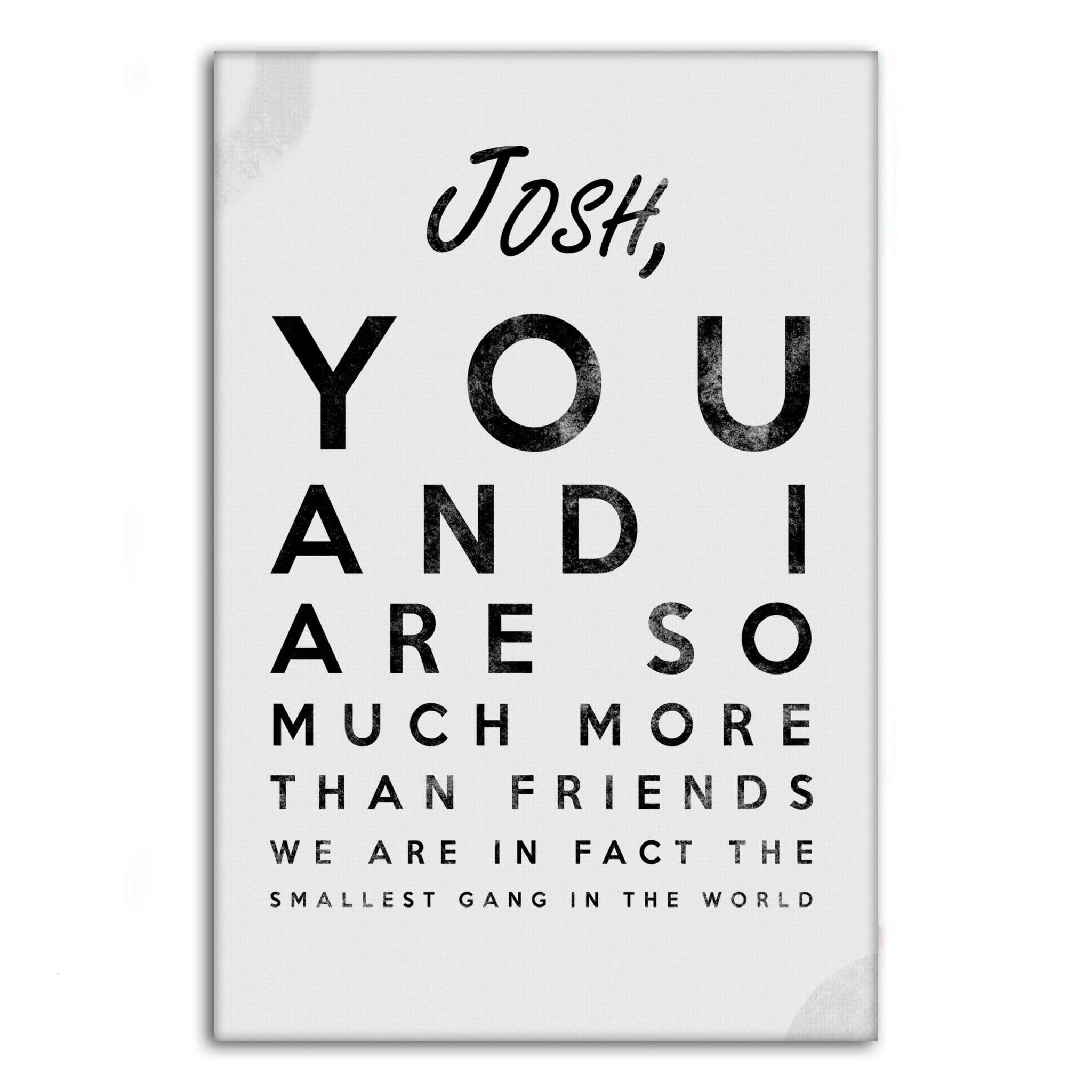 The smallest Gang - Dein Name / dein Spruch - Personalisierbar SimpleCanvas Canvas