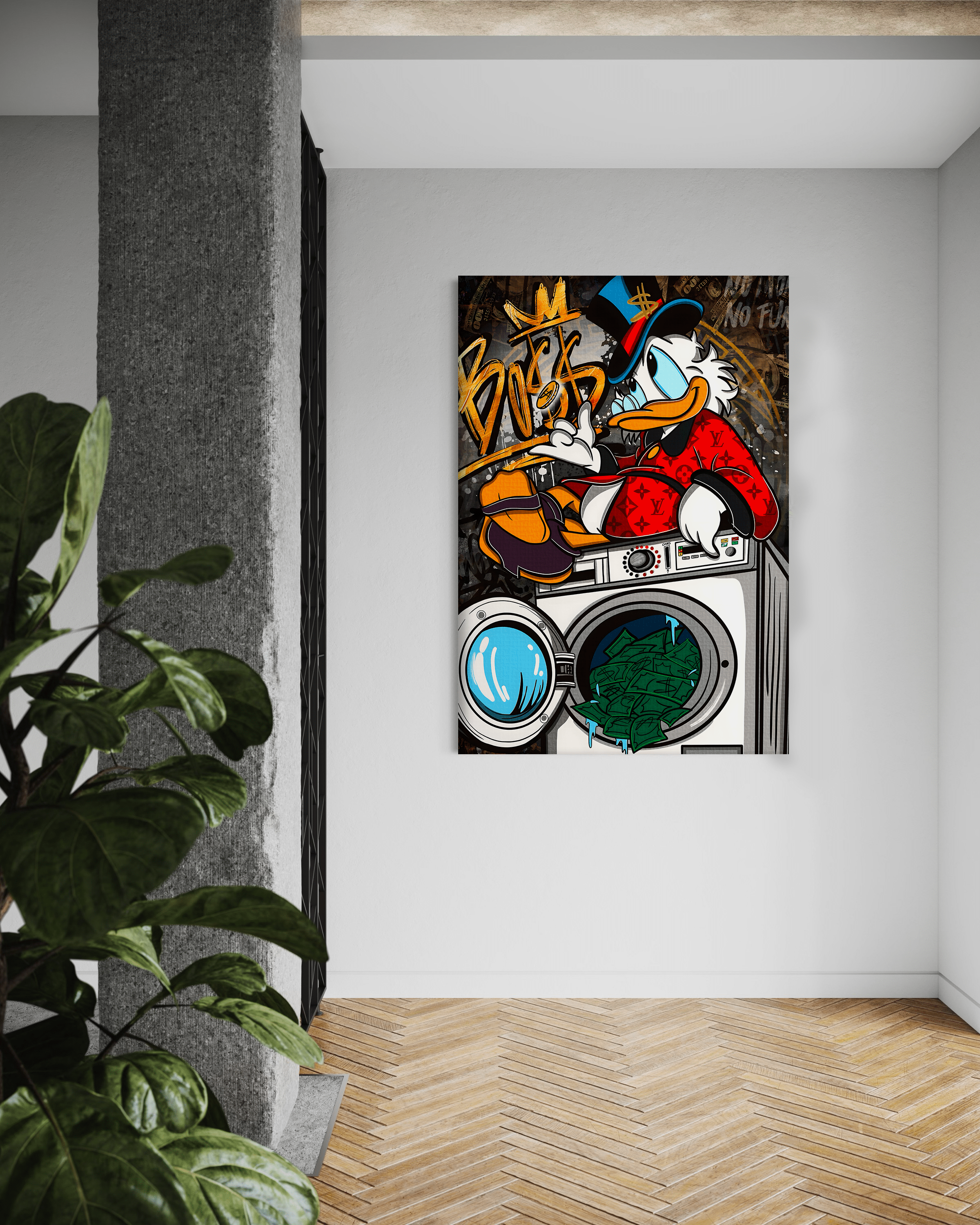 The washing Boss - Leinwandbild Pop Art / Motivation SimpleCanvas Canvas