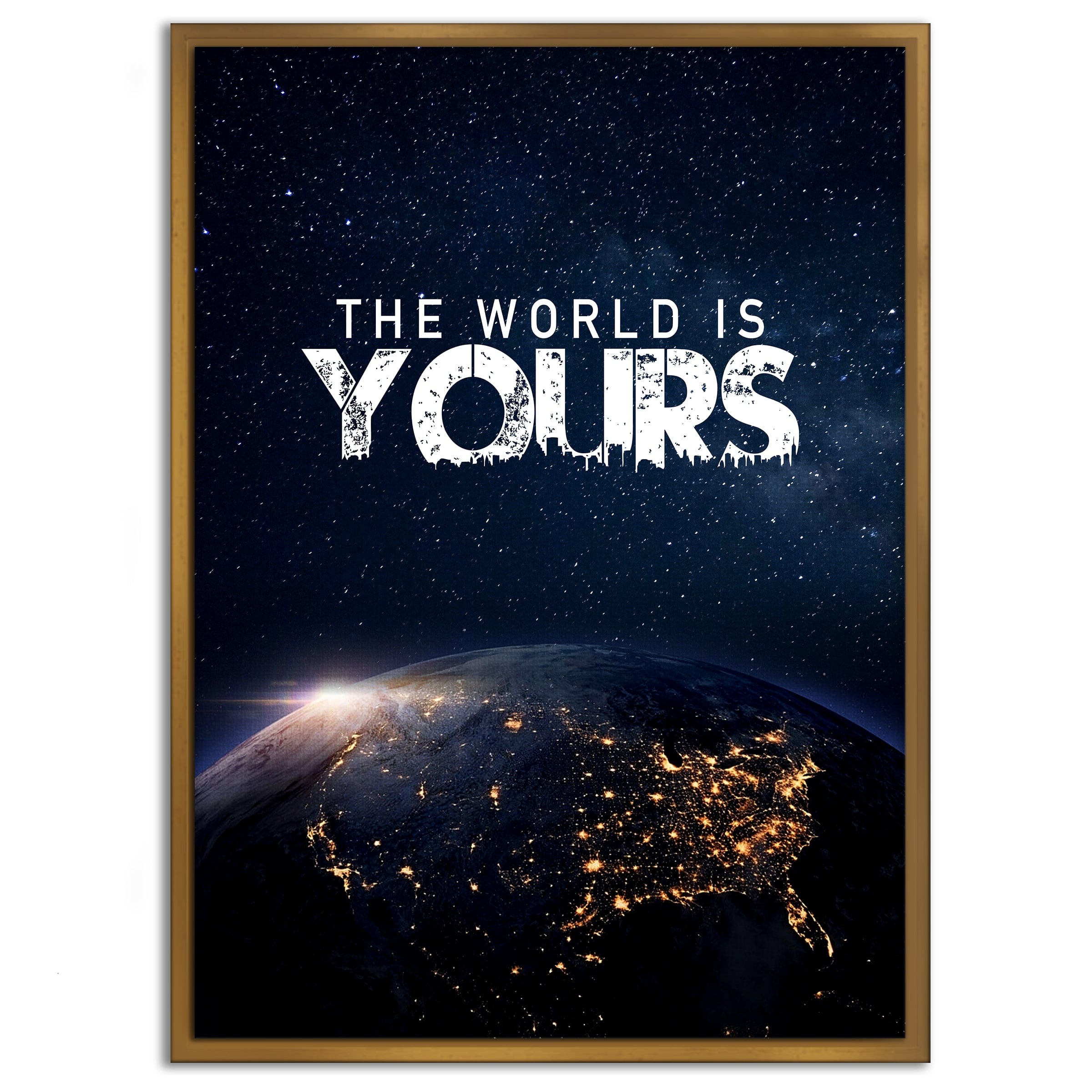 The World is yours - Leinwandbild Motivation SimpleCanvas Canvas