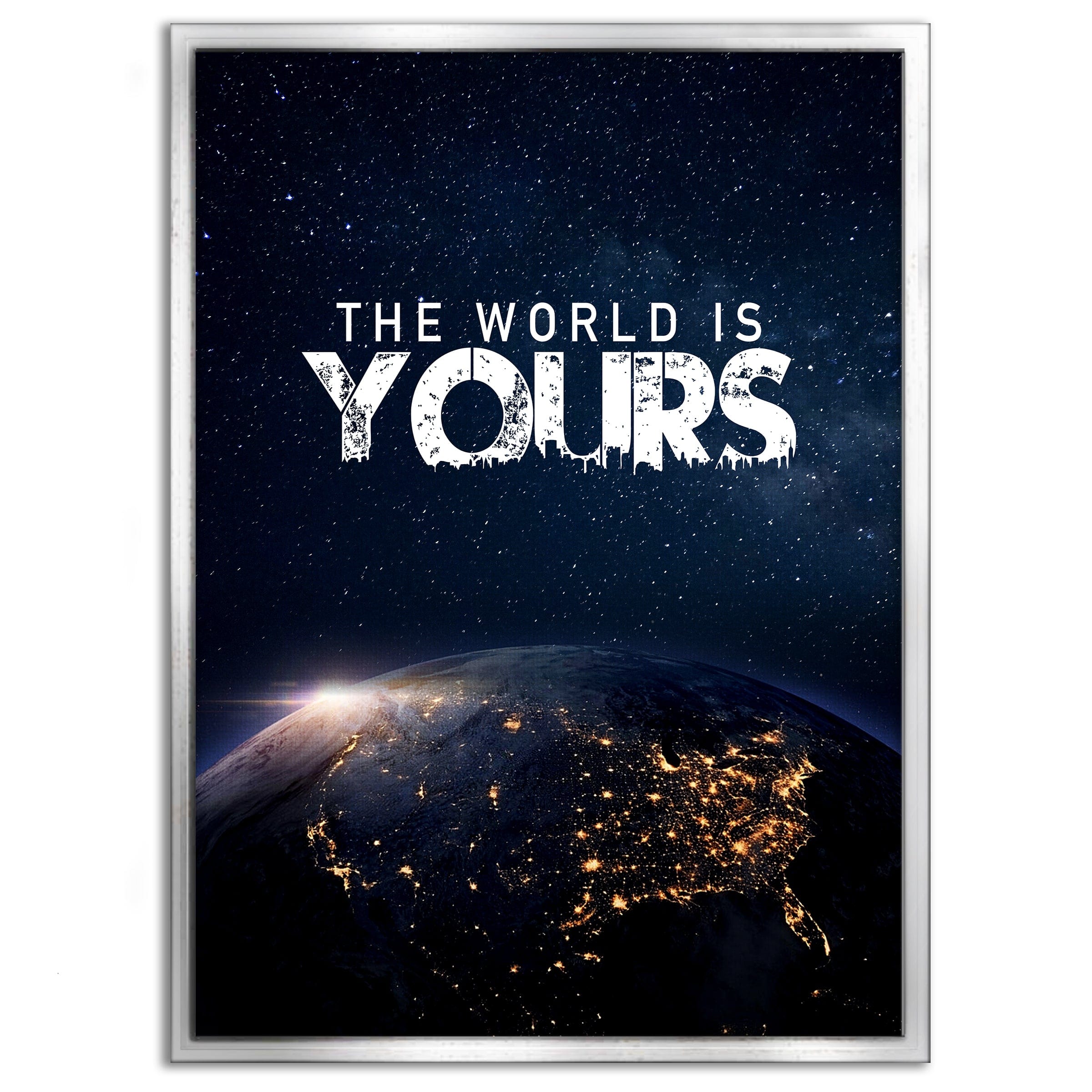 The World is yours - Leinwandbild Motivation SimpleCanvas Canvas