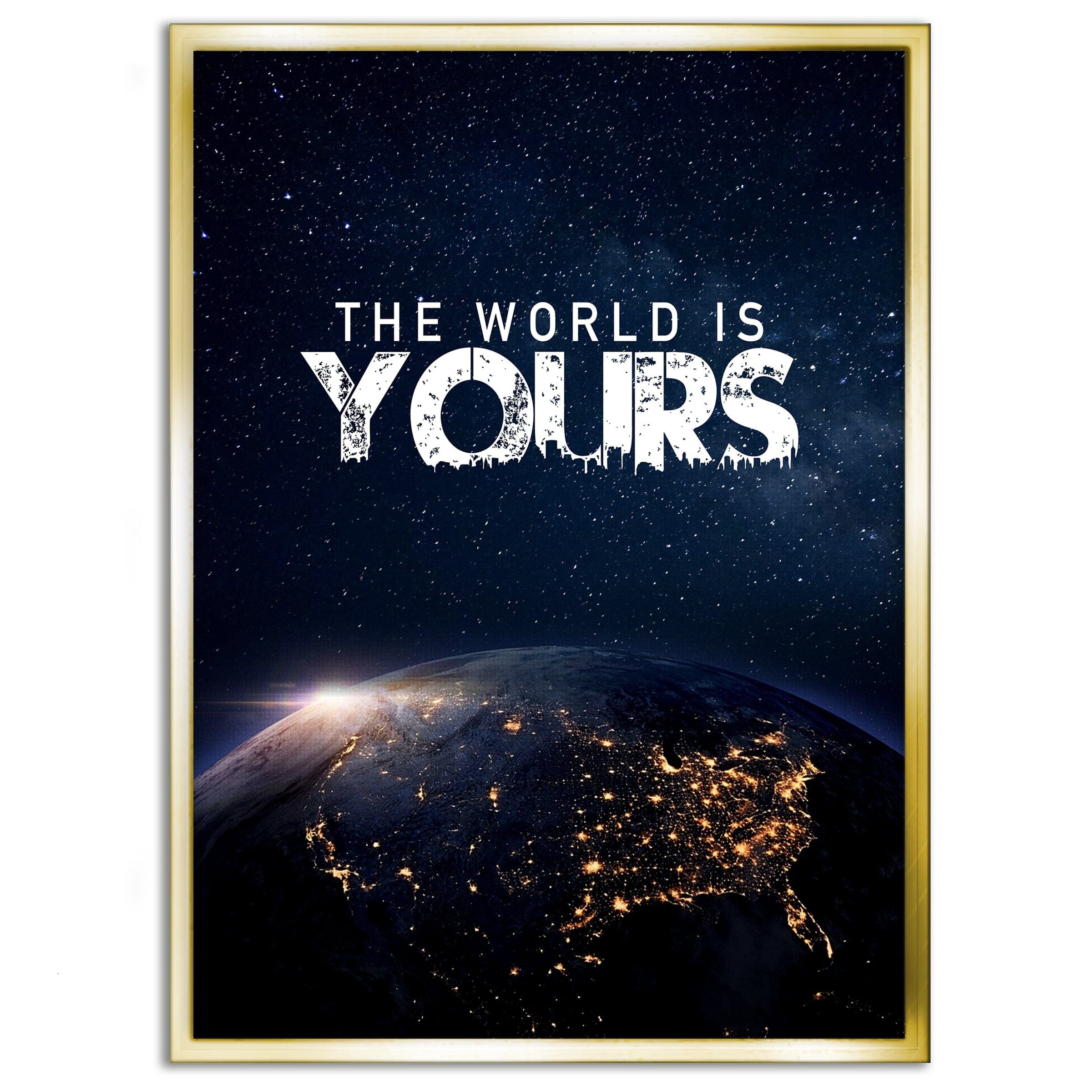 The World is yours - Leinwandbild Motivation SimpleCanvas Canvas