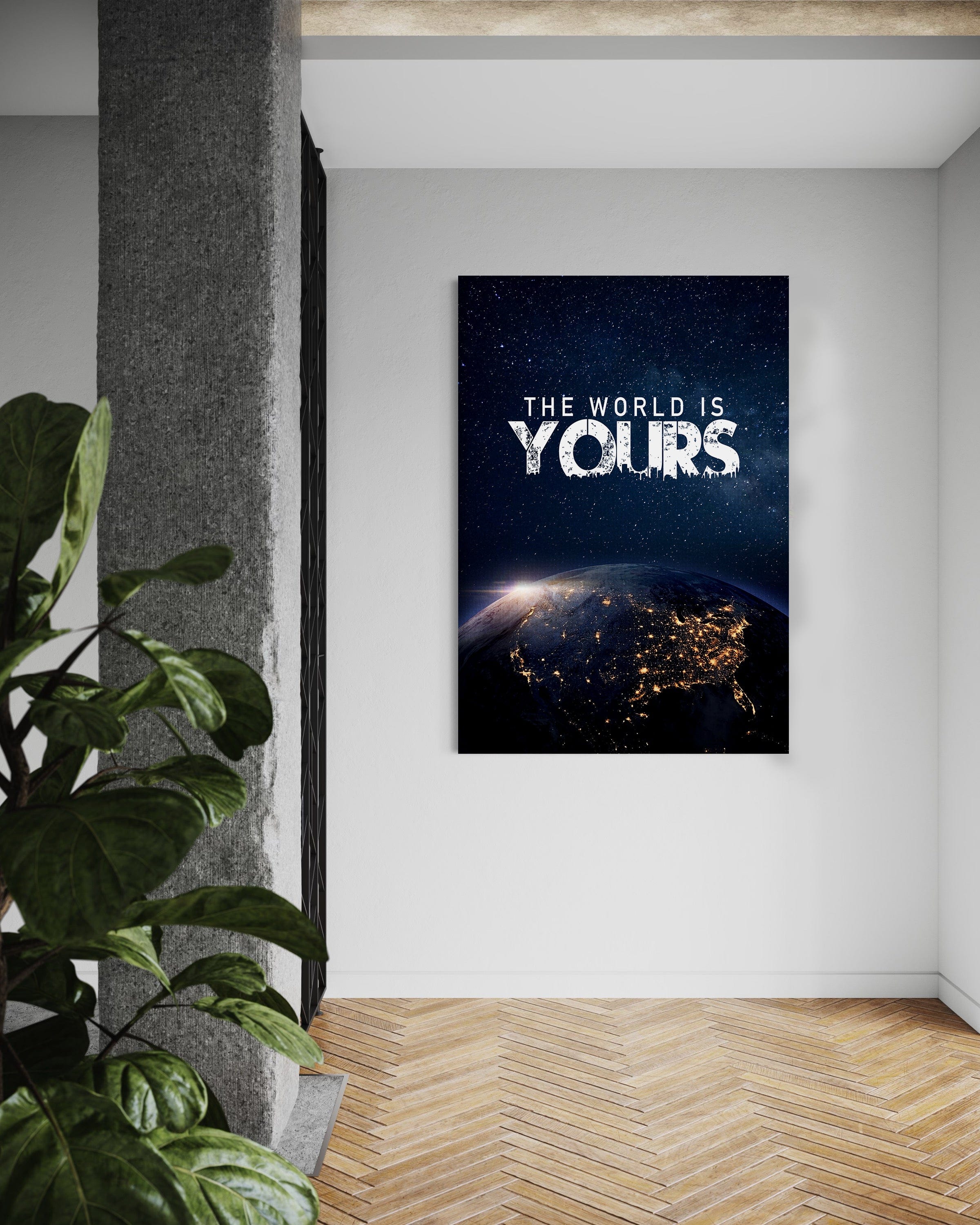 The World is yours - Leinwandbild Motivation SimpleCanvas Canvas