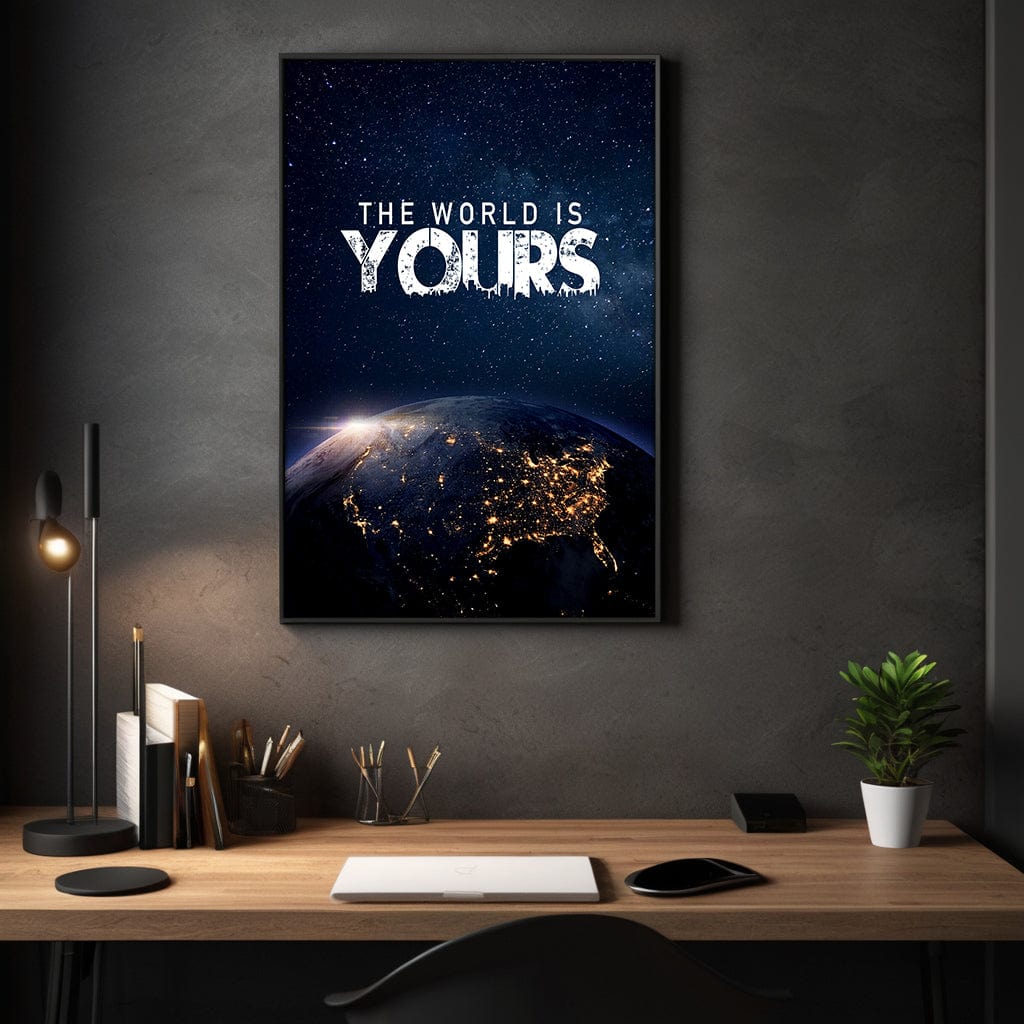 The World is yours - Leinwandbild Motivation SimpleCanvas Canvas
