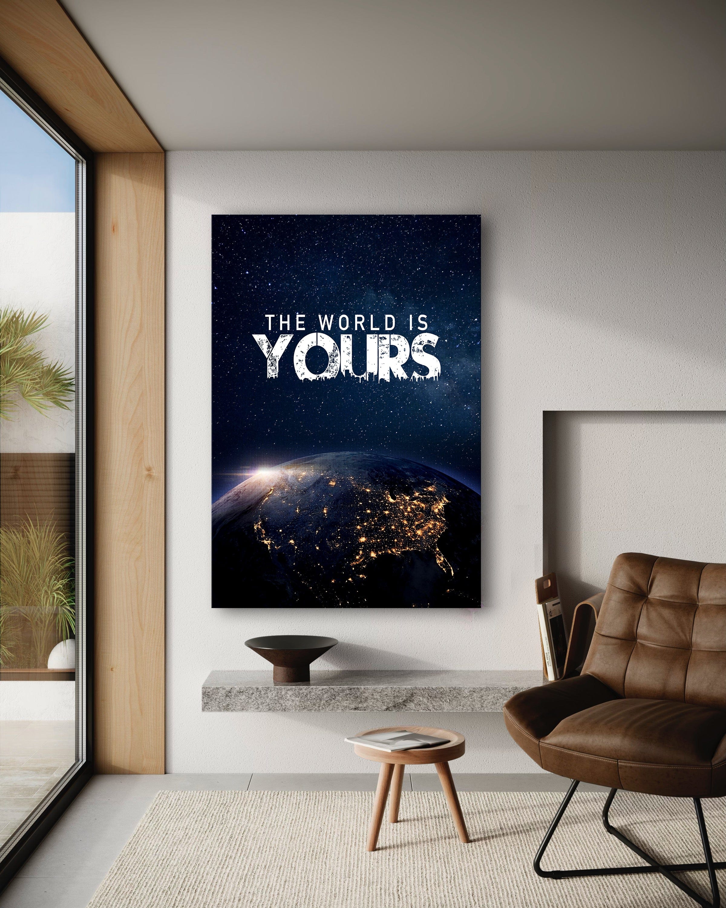 The World is yours - Leinwandbild Motivation SimpleCanvas Canvas