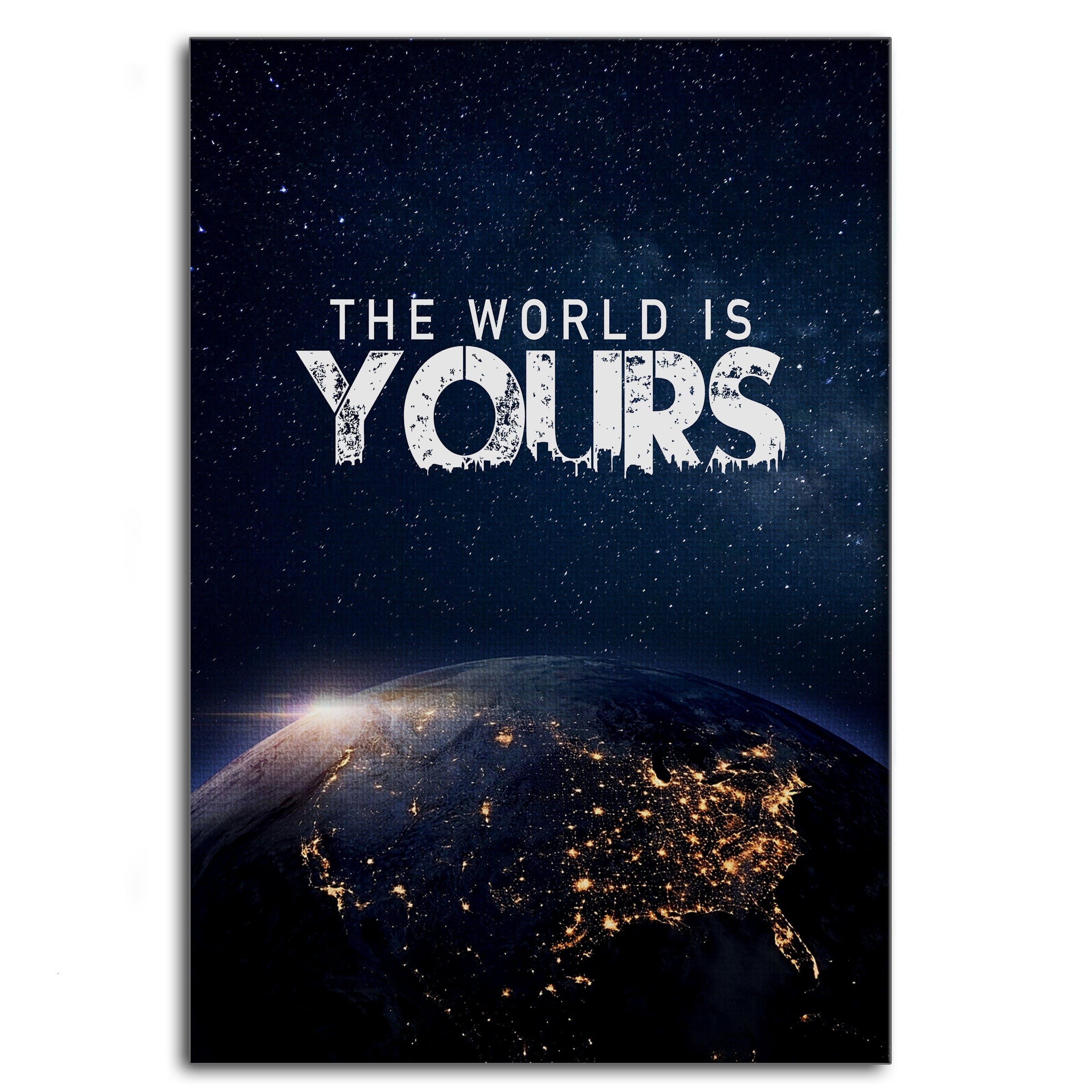The World is yours - Leinwandbild Motivation SimpleCanvas Canvas