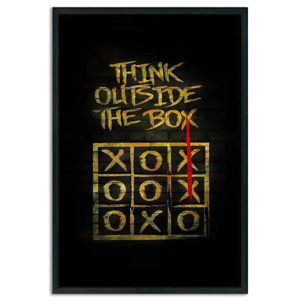 Think outside the Box - Leinwandbild Motivation SimpleCanvas Canvas