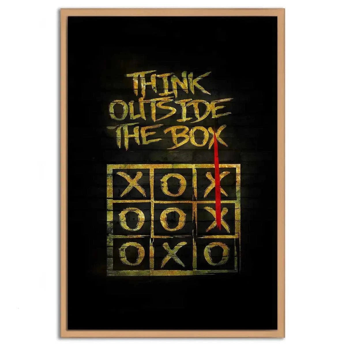 Think outside the Box - Leinwandbild Motivation SimpleCanvas Canvas