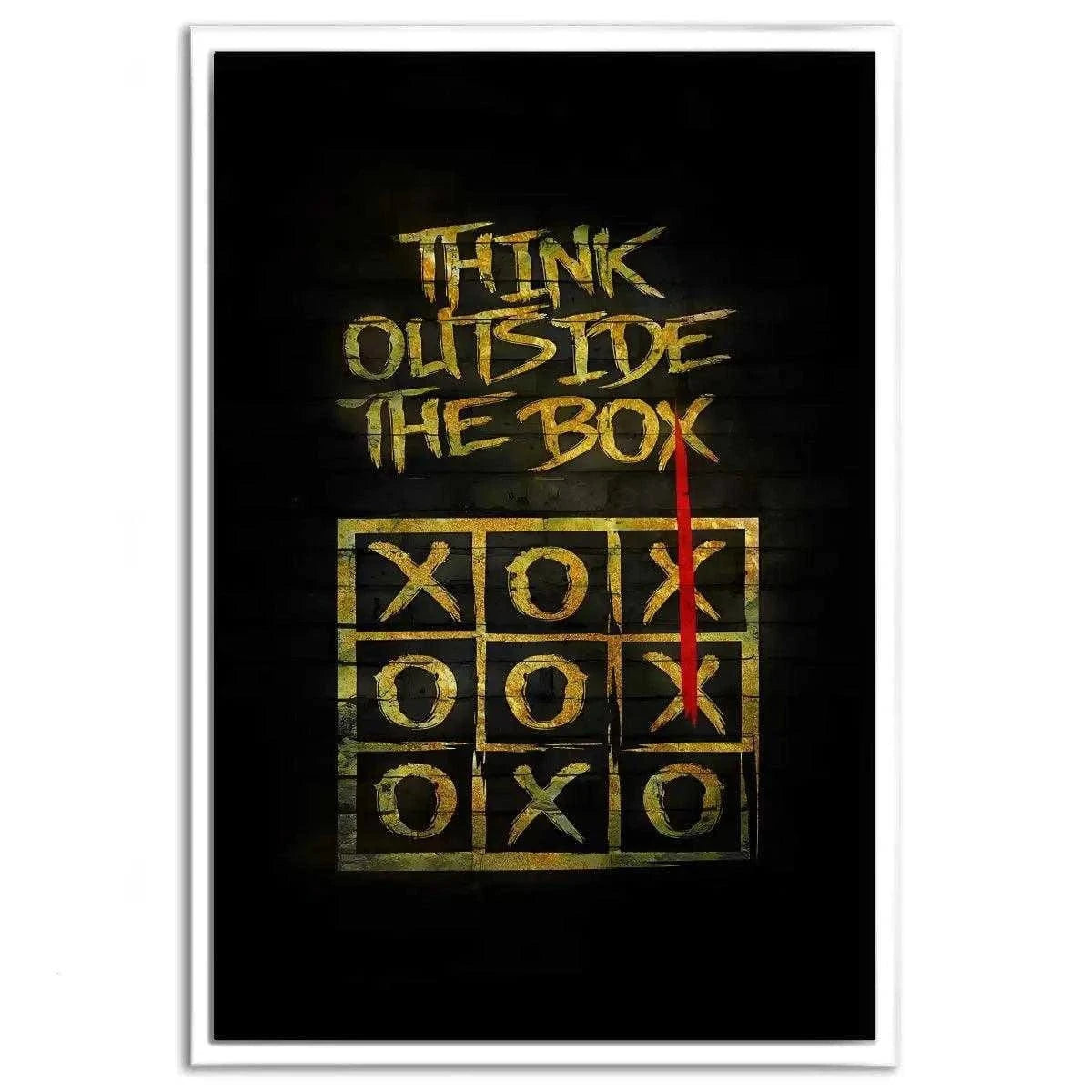 Think outside the Box - Leinwandbild Motivation SimpleCanvas Canvas