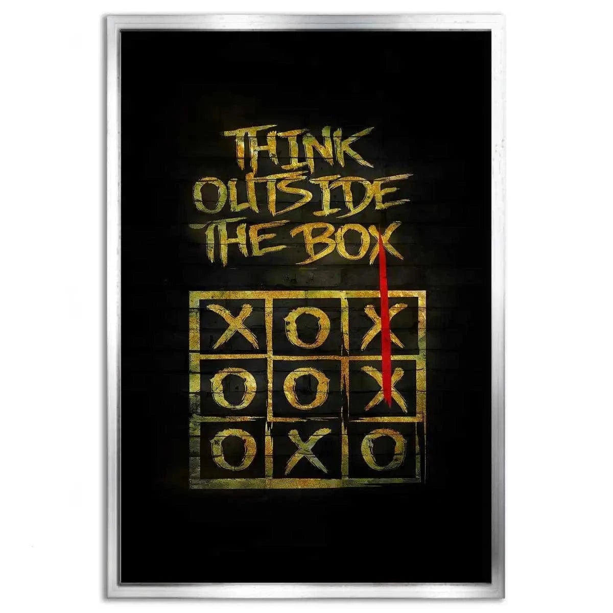 Think outside the Box - Leinwandbild Motivation SimpleCanvas Canvas