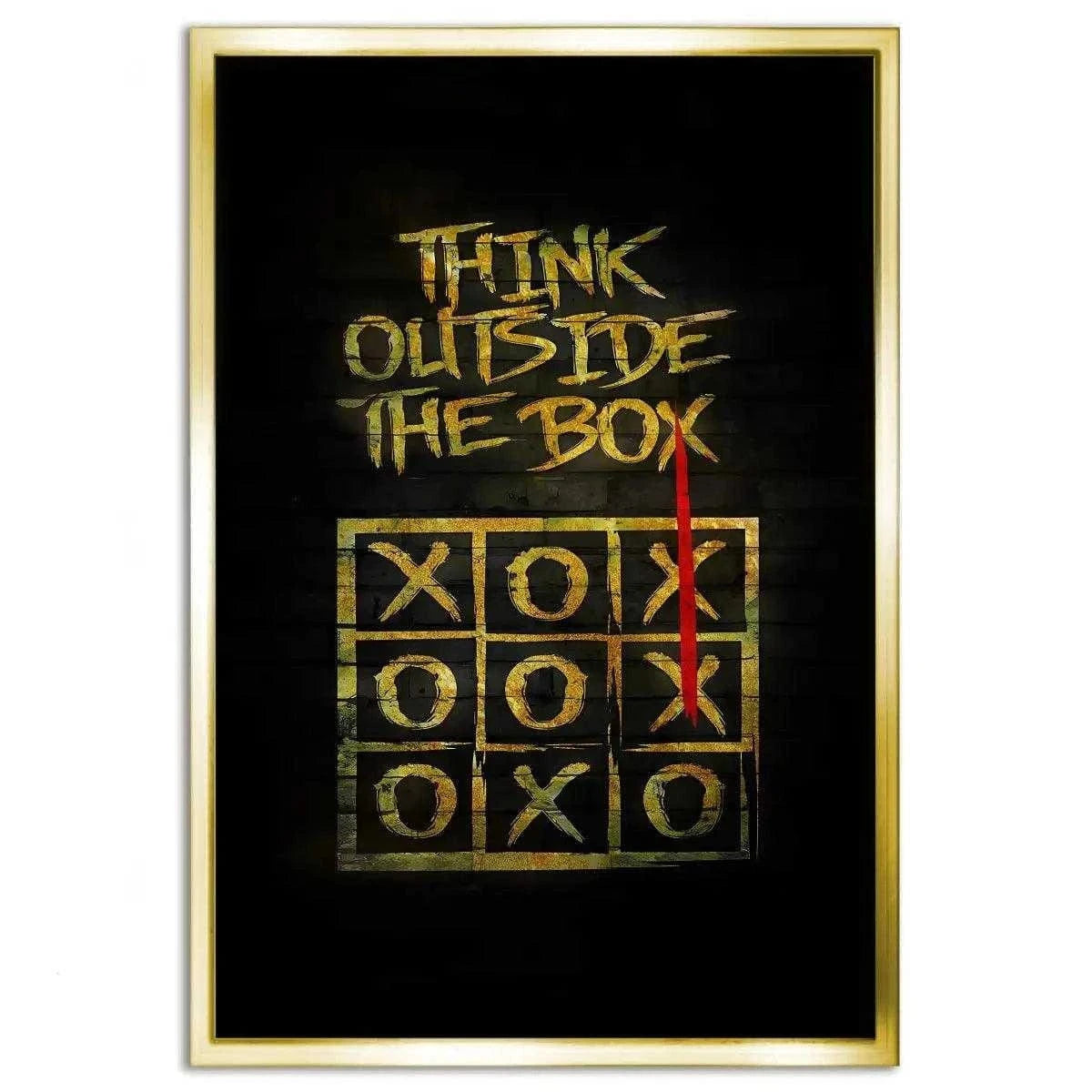 Think outside the Box - Leinwandbild Motivation SimpleCanvas Canvas