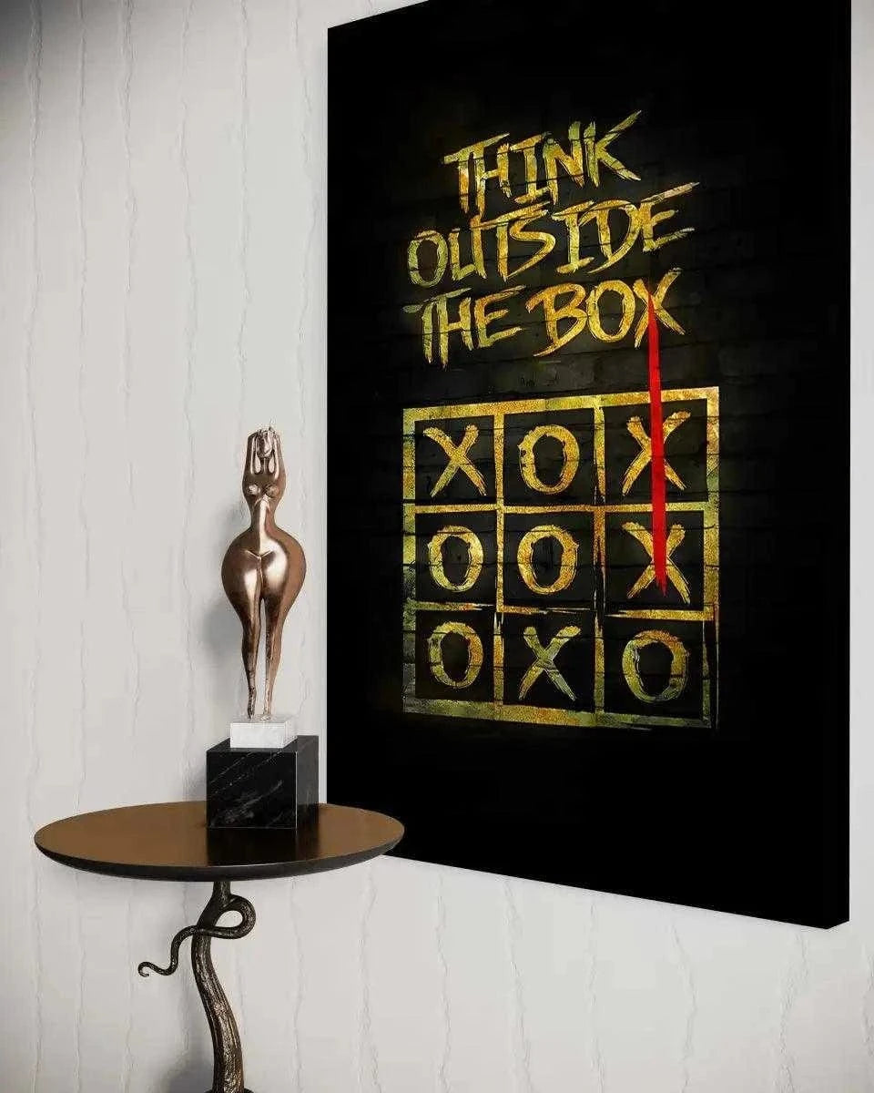 Think outside the Box - Leinwandbild Motivation SimpleCanvas Canvas