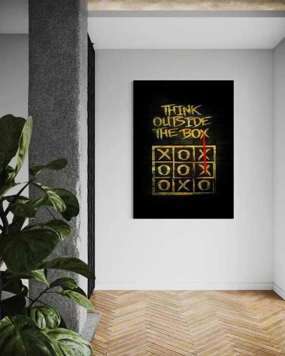 Think outside the Box - Leinwandbild Motivation SimpleCanvas Canvas
