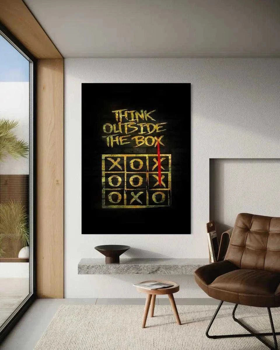 Think outside the Box - Leinwandbild Motivation SimpleCanvas Canvas