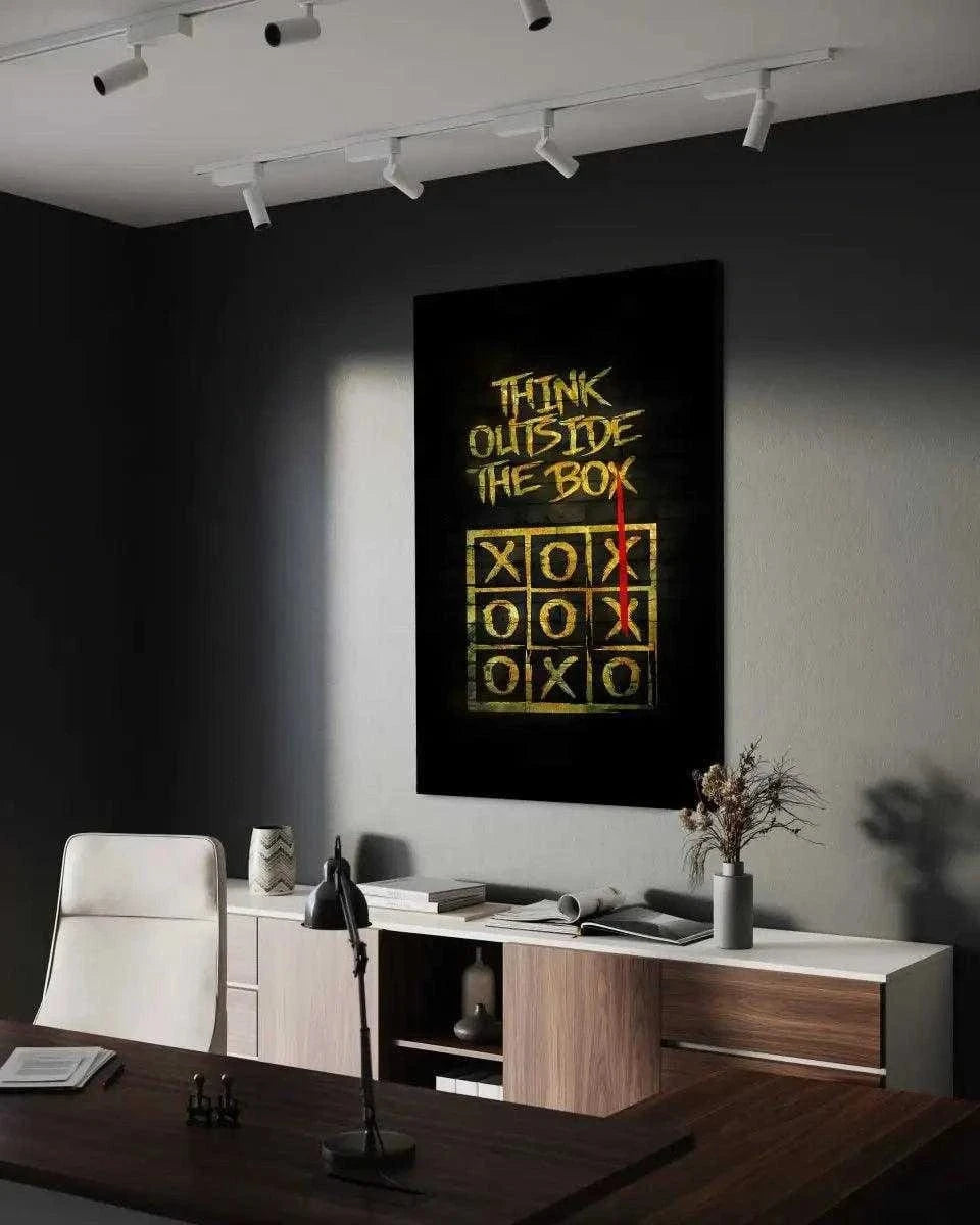 Think outside the Box - Leinwandbild Motivation SimpleCanvas Canvas