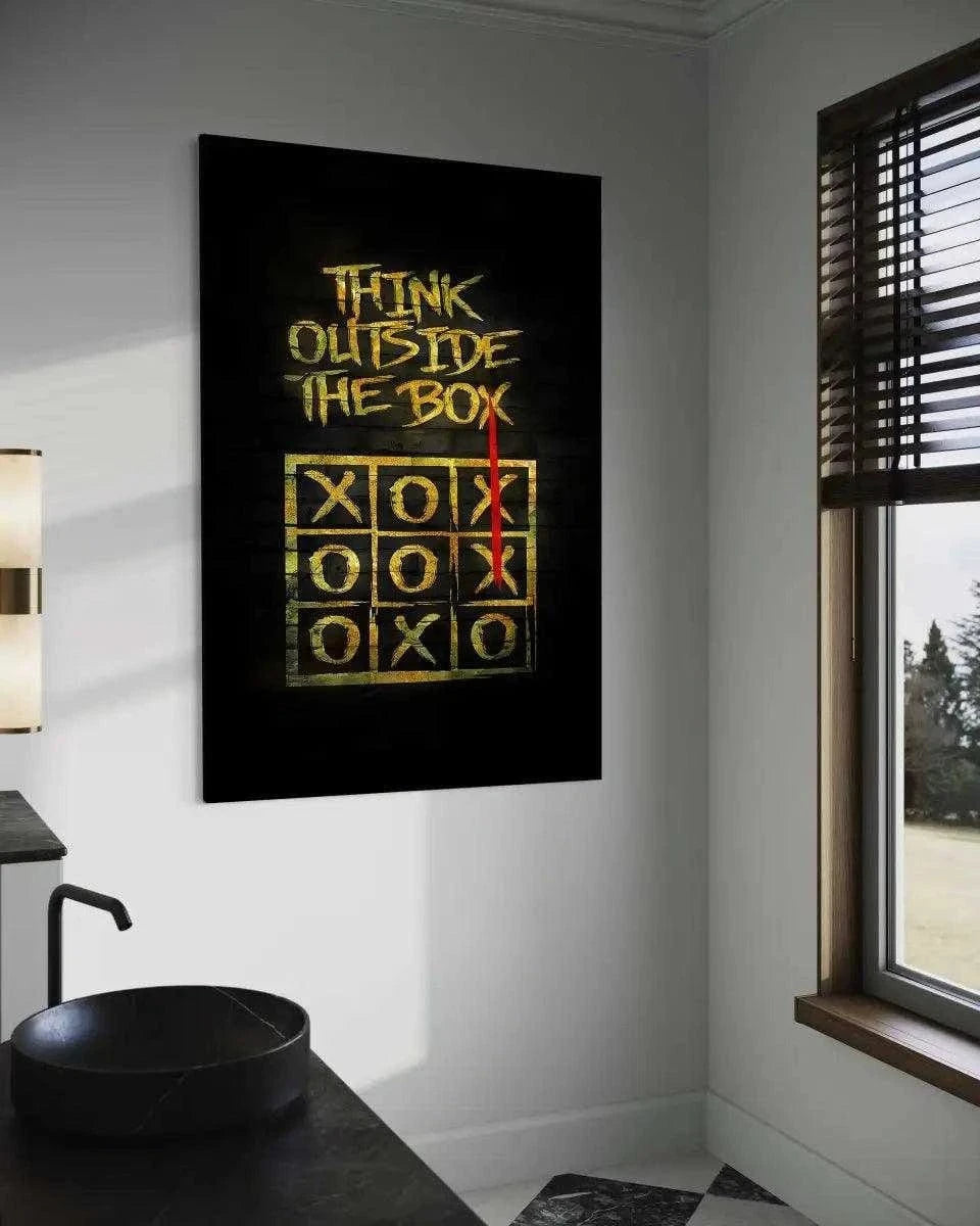 Think outside the Box - Leinwandbild Motivation SimpleCanvas Canvas