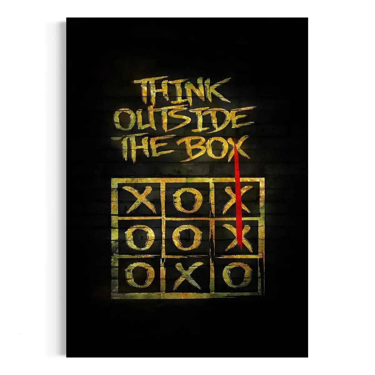 Think outside the Box - Leinwandbild Motivation SimpleCanvas Canvas
