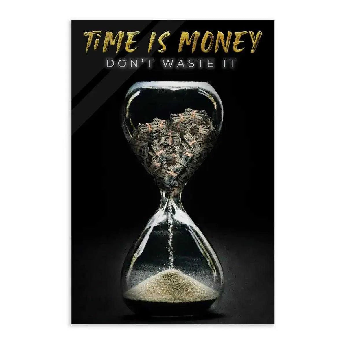 Time is money - Leinwandbild Motivation - - 120x160 cm 150x200 cm 20x30 cm 40x60 cm 60x90 cm 80x120 cm black canvas Common Areas in Educational Institutes Entrepreneurial Spaces Foto auf Leinwand Home Decor Inspirational Spaces leinwandbilder leinwandbilder motivation leinwanddeko luxury canvas mindset canvas motivation canvas motivation poster motivation wandbild motivational Office Decor Study Room Decor text time is money motivation time is money wallart wall art wandbilder