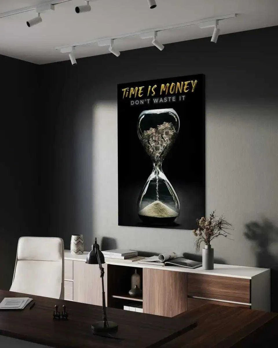 Time is money - Leinwandbild Motivation - - 120x160 cm 150x200 cm 20x30 cm 40x60 cm 60x90 cm 80x120 cm black canvas Common Areas in Educational Institutes Entrepreneurial Spaces Foto auf Leinwand Home Decor Inspirational Spaces leinwandbilder leinwandbilder motivation leinwanddeko luxury canvas mindset canvas motivation canvas motivation poster motivation wandbild motivational Office Decor Study Room Decor text time is money motivation time is money wallart wall art wandbilder