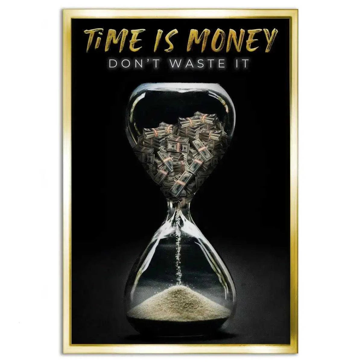 Time is money - Leinwandbild Motivation - - 120x160 cm 150x200 cm 20x30 cm 40x60 cm 60x90 cm 80x120 cm black canvas Common Areas in Educational Institutes Entrepreneurial Spaces Foto auf Leinwand Home Decor Inspirational Spaces leinwandbilder leinwandbilder motivation leinwanddeko luxury canvas mindset canvas motivation canvas motivation poster motivation wandbild motivational Office Decor Study Room Decor text time is money motivation time is money wallart wall art wandbilder