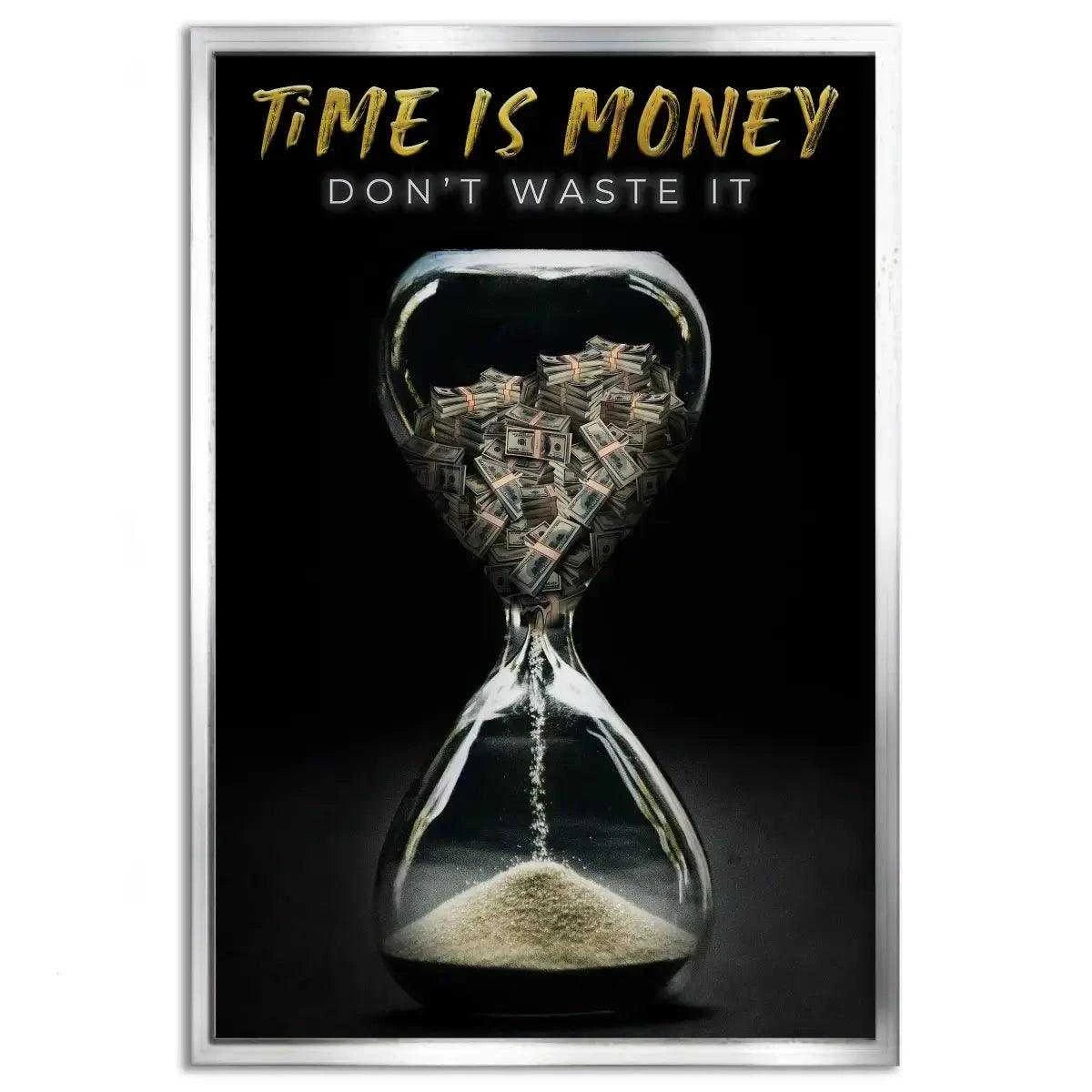 Time is money - Leinwandbild Motivation - - 120x160 cm 150x200 cm 20x30 cm 40x60 cm 60x90 cm 80x120 cm black canvas Common Areas in Educational Institutes Entrepreneurial Spaces Foto auf Leinwand Home Decor Inspirational Spaces leinwandbilder leinwandbilder motivation leinwanddeko luxury canvas mindset canvas motivation canvas motivation poster motivation wandbild motivational Office Decor Study Room Decor text time is money motivation time is money wallart wall art wandbilder