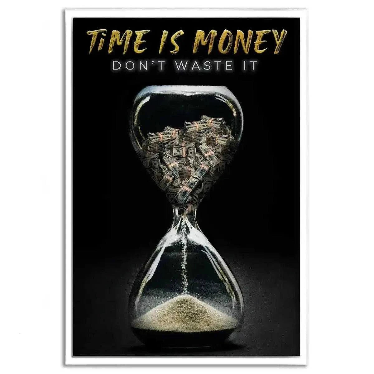 Time is money - Leinwandbild Motivation SimpleCanvas Canvas